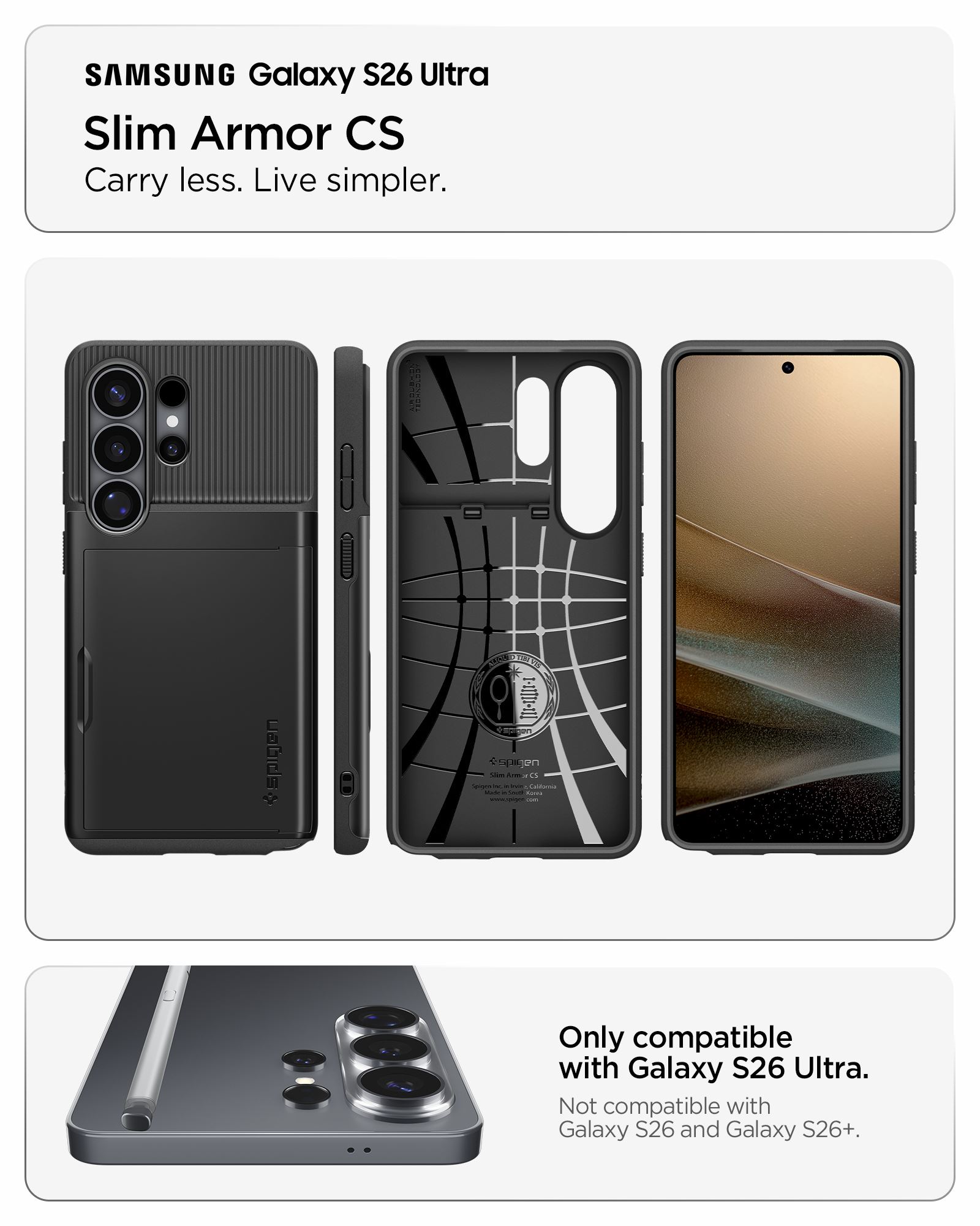 Spigen Slim Armor CS, black - Samsung Galaxy S26 Ultra (10)