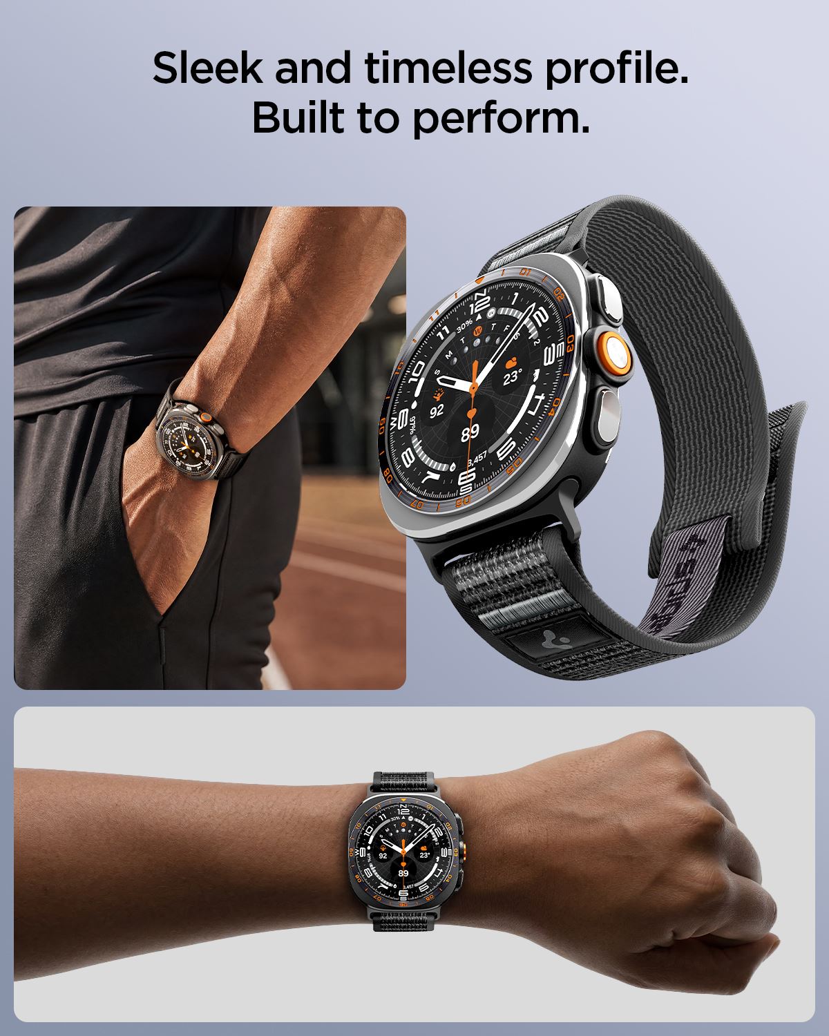 Spigen Athlex Air, active black gray - Samsung Galaxy Watch Ultra 2/1 47mm (14)