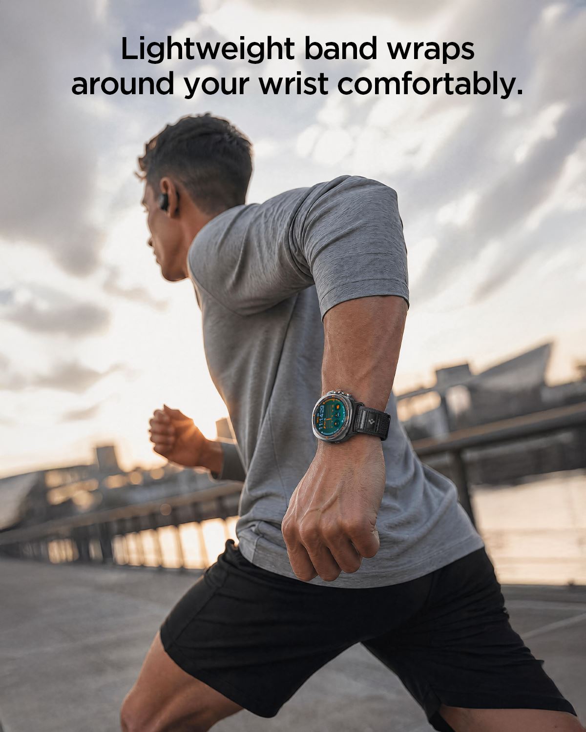 Spigen Athlex Air, active black gray - Samsung Galaxy Watch Ultra 2/1 47mm (17)