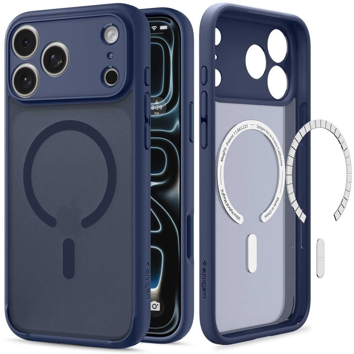 Spigen Ultra Hybrid MagSafe, frost deep blue - iPhone 18 Pro/17 Pro