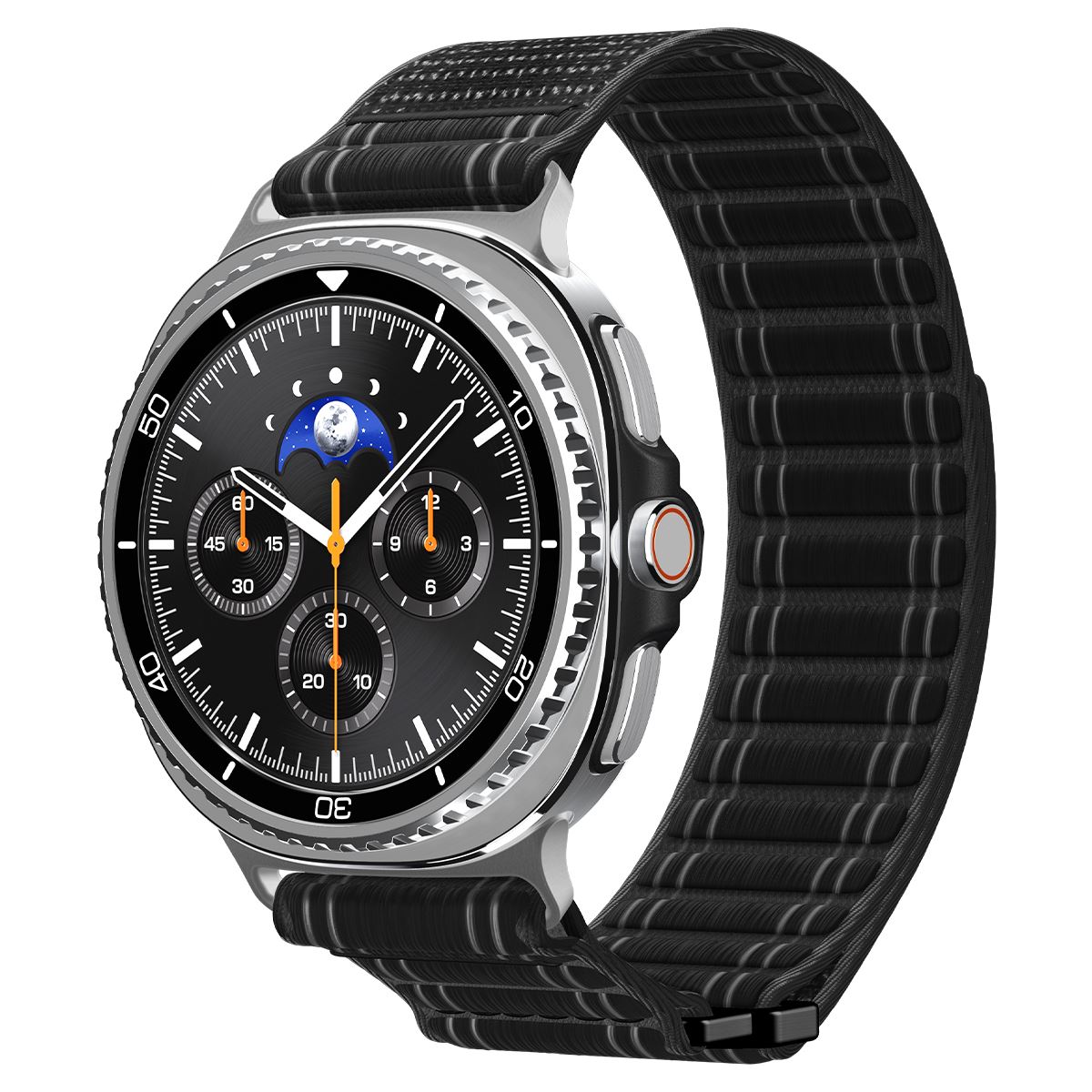 Spigen Fabric Band (hook-and-loop), black - Samsung Galaxy Watch 8 46mm/44mm/40mm (1)