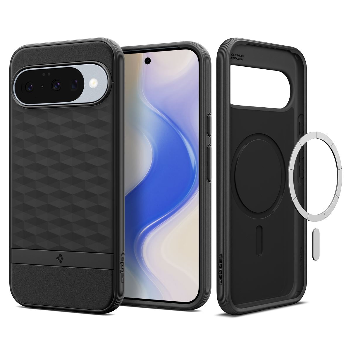 Spigen Parallax MagSafe, matte black - Google Pixel 10 Pro/Pixel 10