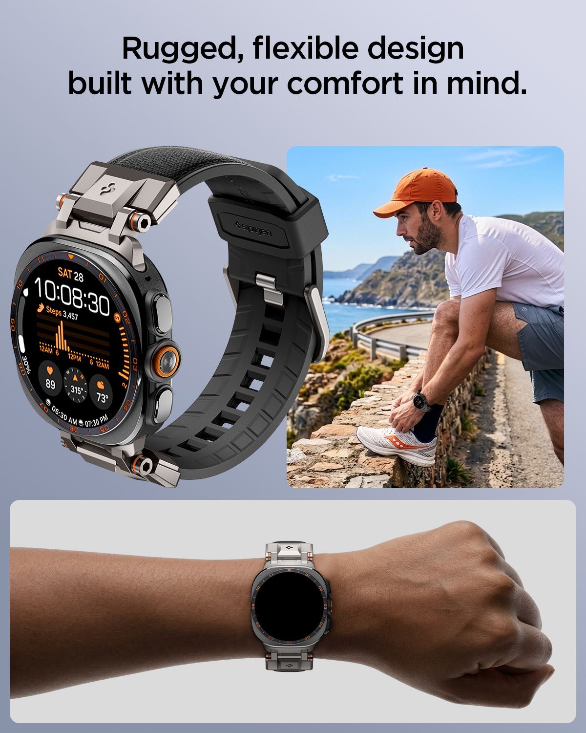 Spigen DuraPro Armor, black - Samsung Galaxy Watch Ultra 2/1 47mm (11)