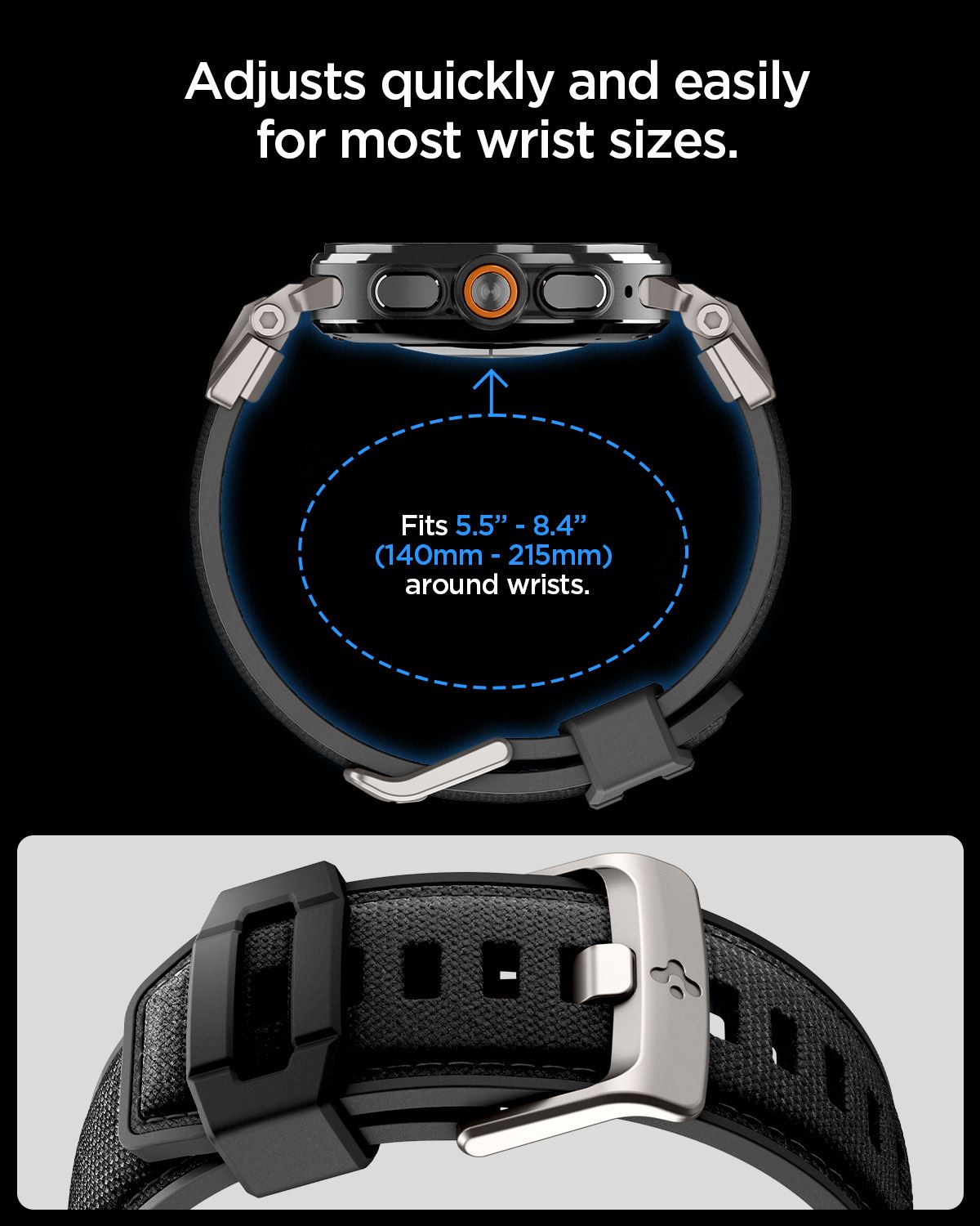 Spigen DuraPro Armor, black - Samsung Galaxy Watch Ultra 2/1 47mm (14)