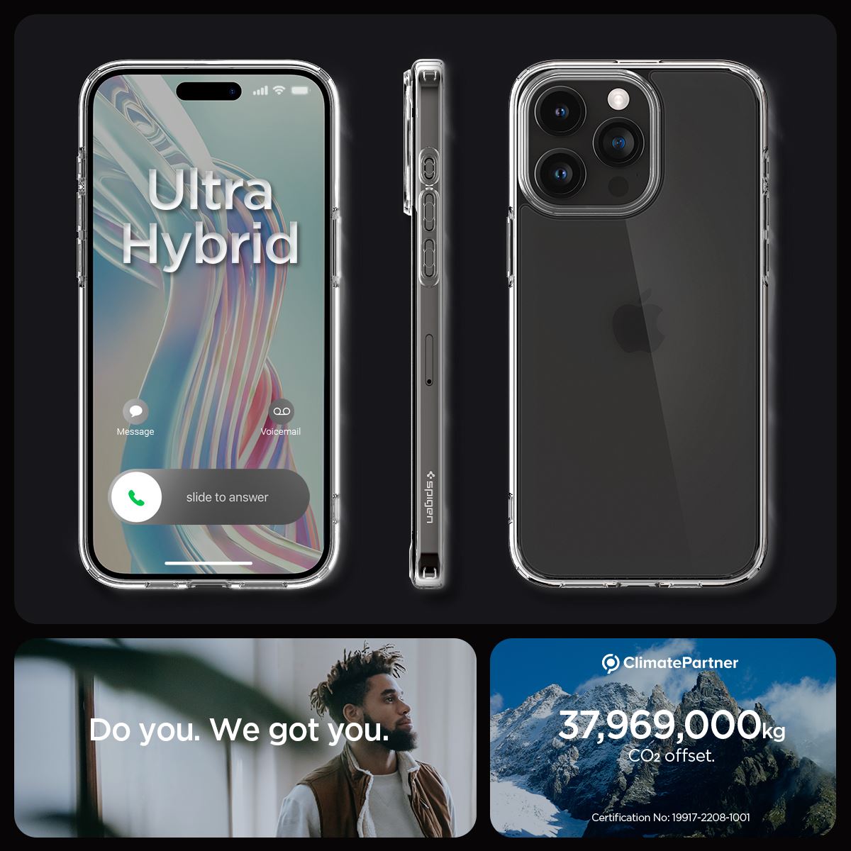Spigen Ultra Hybrid, frost clear - iPhone 15 Pro (15)
