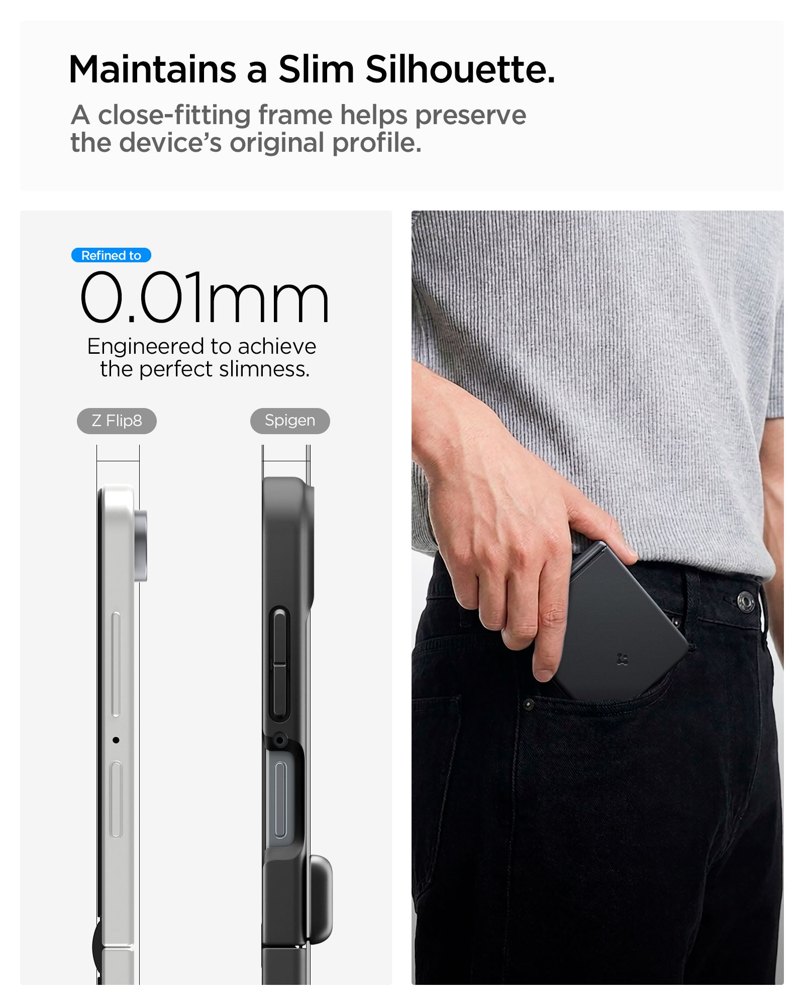 Spigen Air Fit Pro MagSafe, black - Samsung Galaxy Z Flip8 (20)