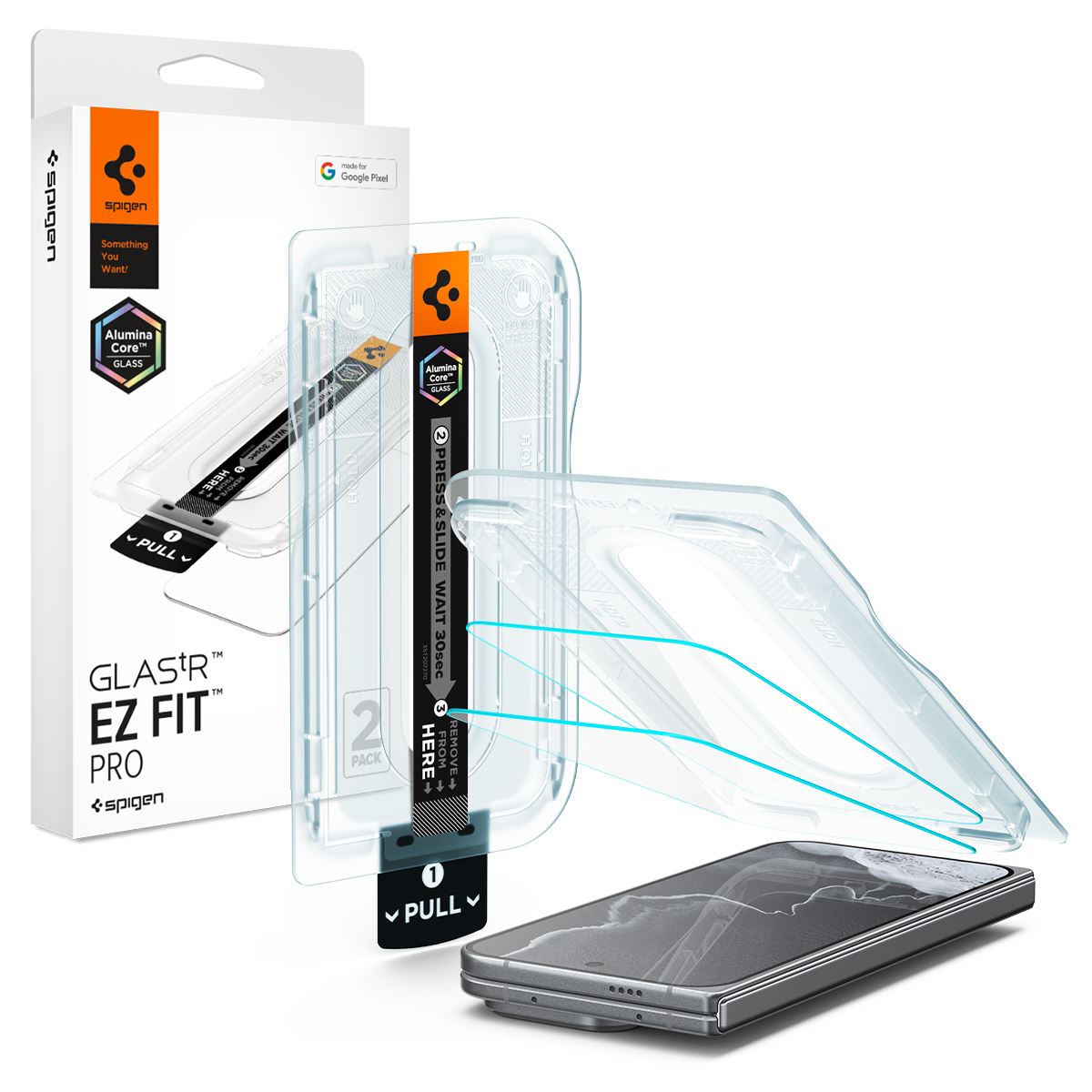 Spigen Glass tR EZ Fit Pro 2 Pack - Google Pixel 11 Pro Fold (1)