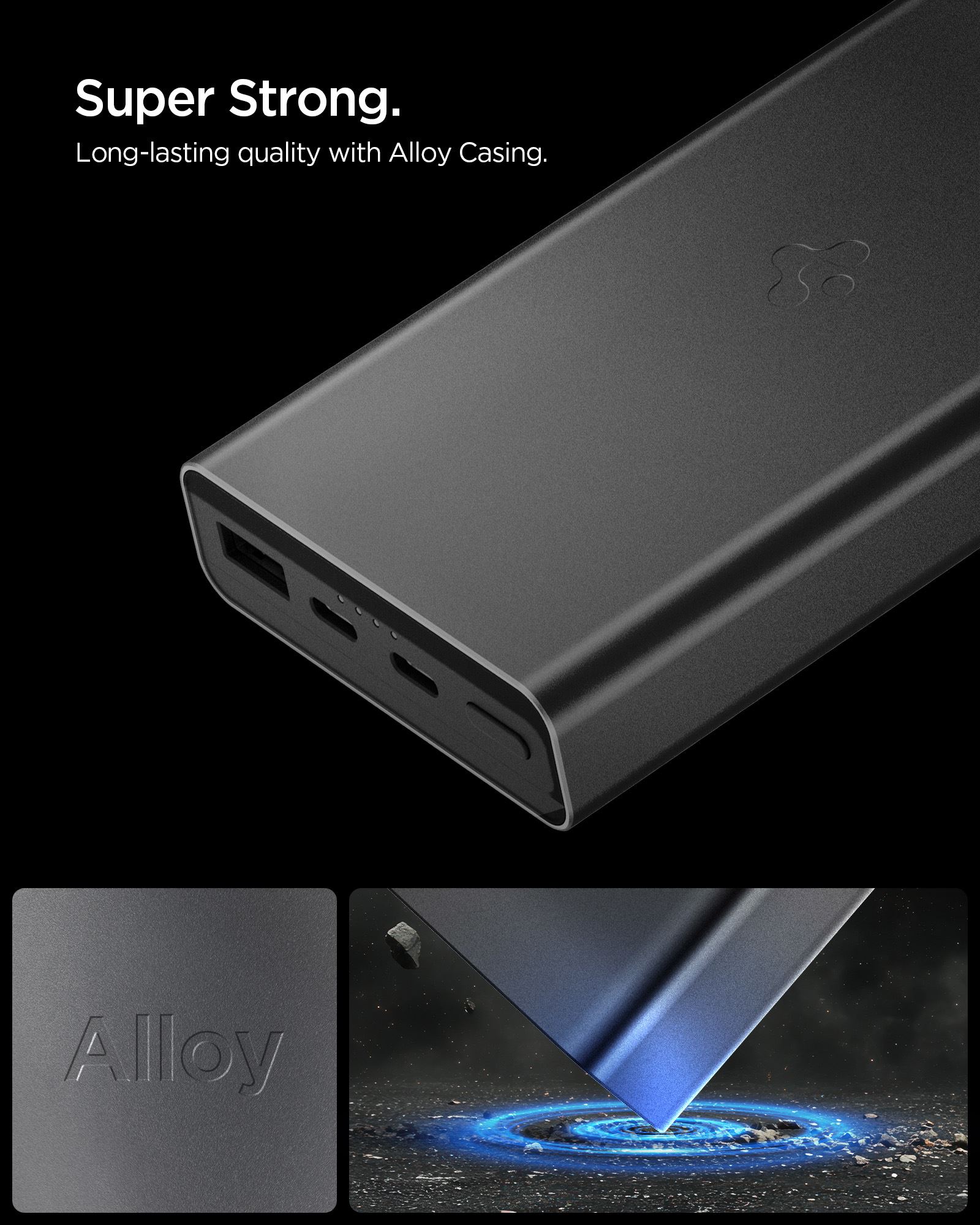 Spigen Essential 20,000mAh 30W Portable Charger, black EA3020 (4)