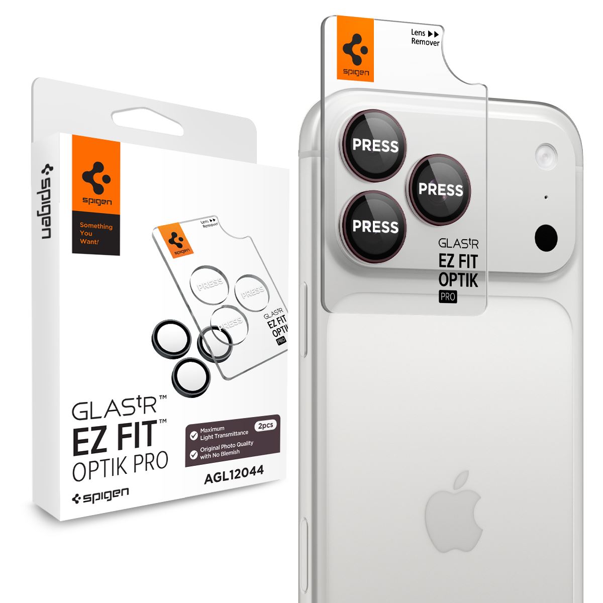 Spigen Glass tR EZ Fit Optik Pro 2 Pack, dark cherry - iPhone 18 Pro Max/18 Pro