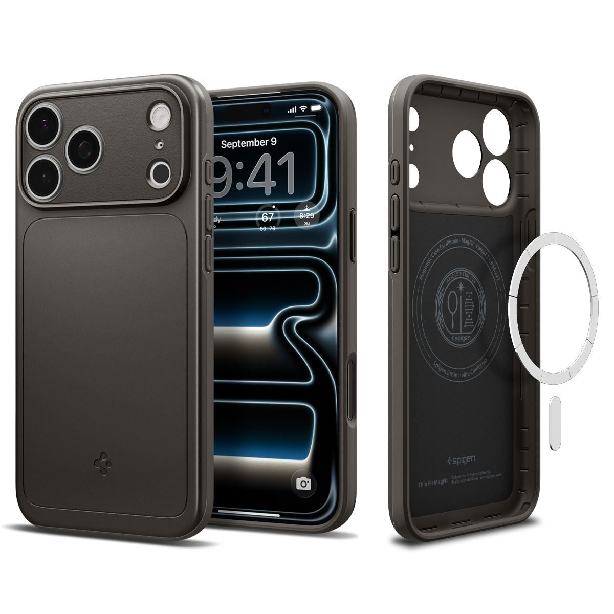 Spigen Thin Fit MagSafe, gunmetal - iPhone 18 Pro/17 Pro (2)