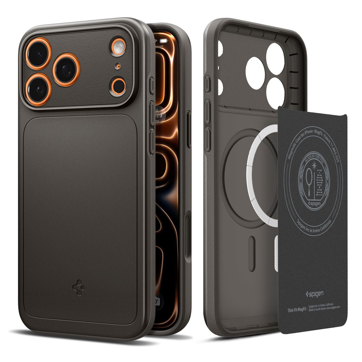 Spigen Thin Fit MagSafe, gunmetal - iPhone 18 Pro/17 Pro (3)