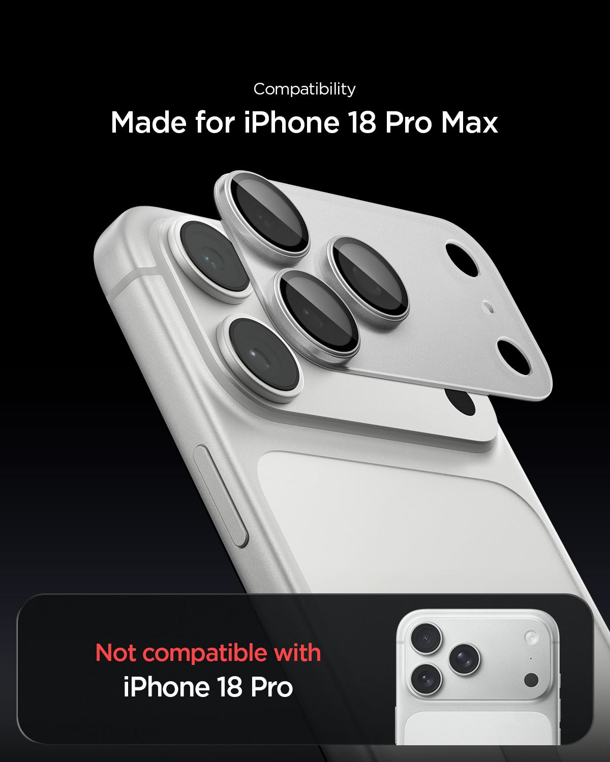 Spigen Glass tR EZ Fit Optik Pro XL 1 Pack, silver - iPhone 18 Pro Max (11)
