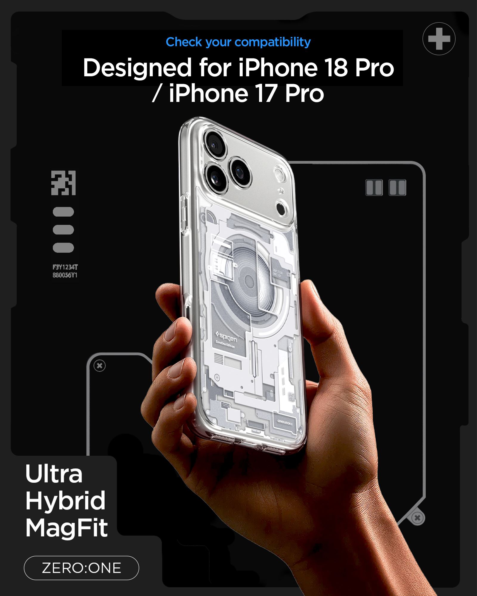 Spigen Ultra Hybrid MagSafe, zero one white - iPhone 18 Pro/17 Pro (13)