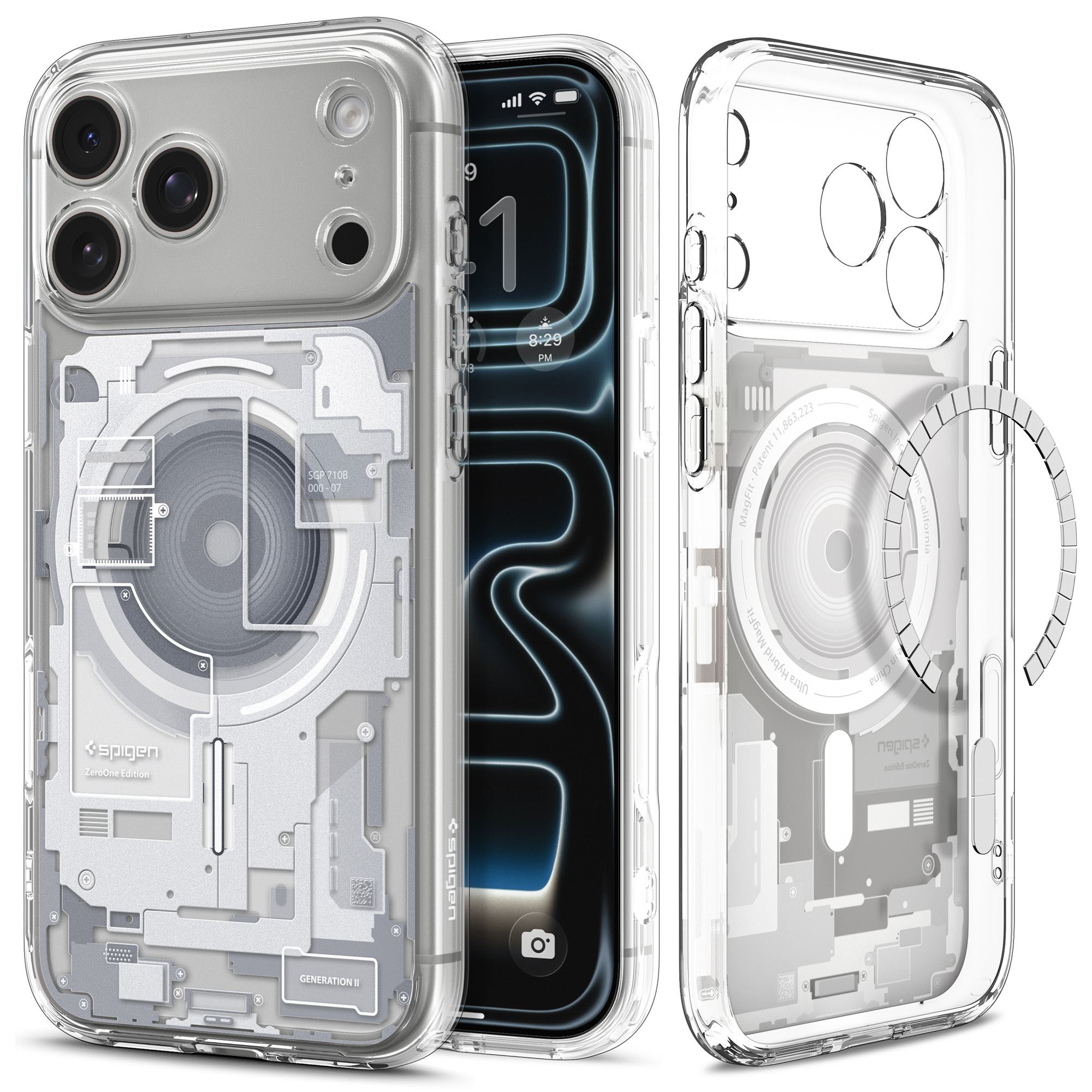 Spigen Ultra Hybrid MagSafe, zero one white - iPhone 18 Pro/17 Pro (3)