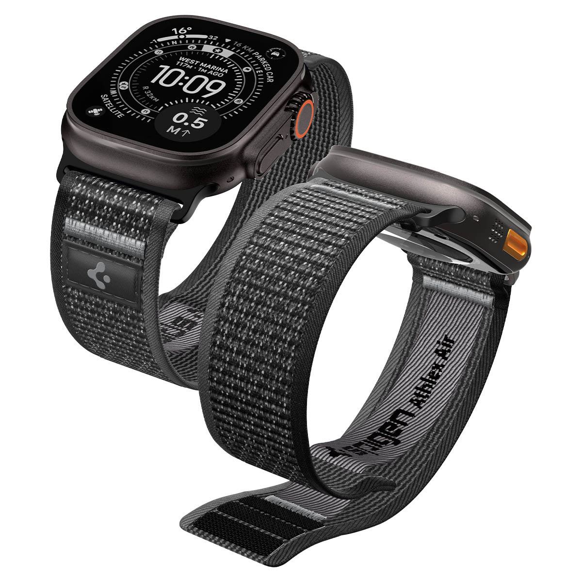 Spigen Athlex Air 2 Active Band, black gray - Apple Watch 49mm/46mm/45mm/44mm (1)