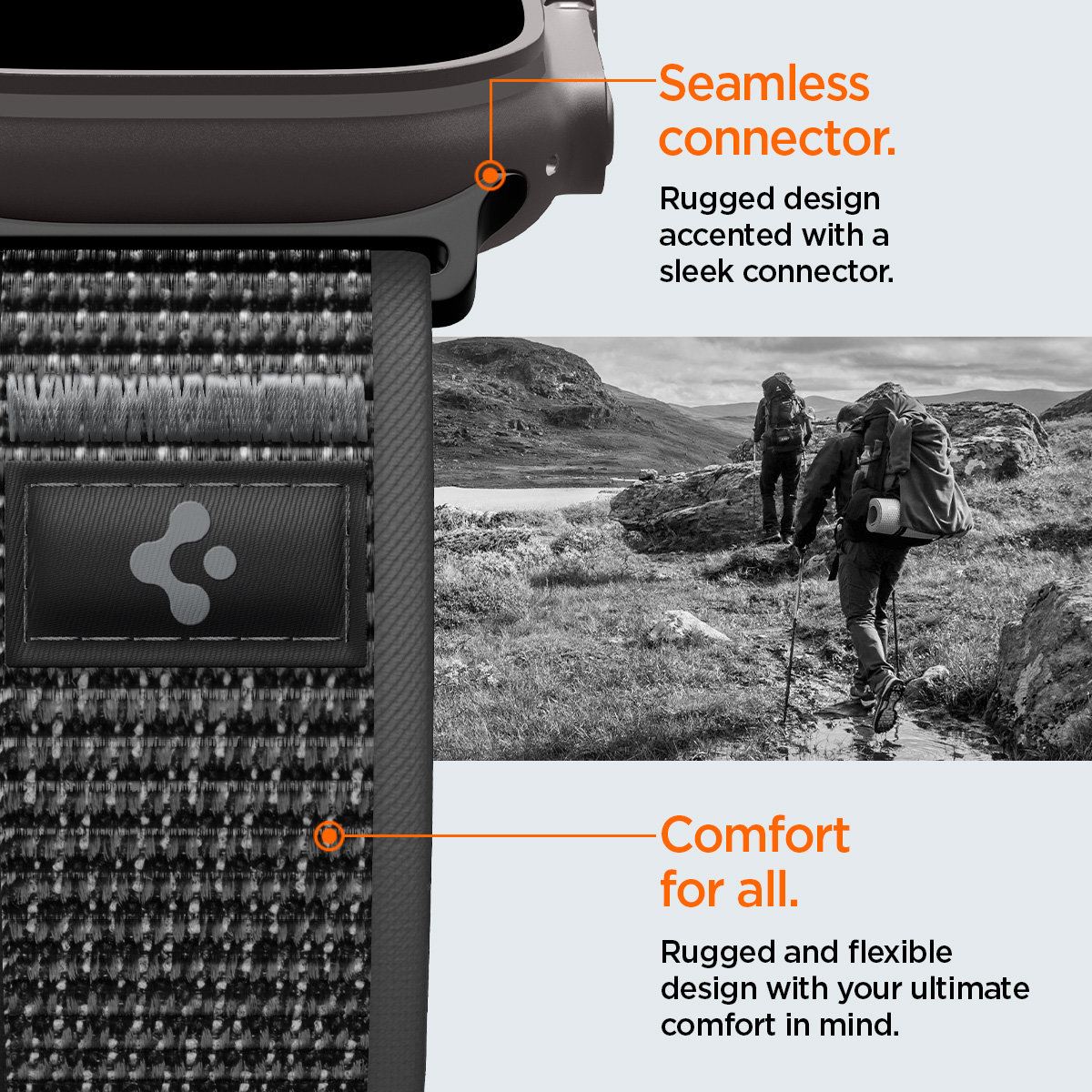 Spigen Athlex Air 2 Active Band, black gray - Apple Watch 49mm/46mm/45mm/44mm (17)