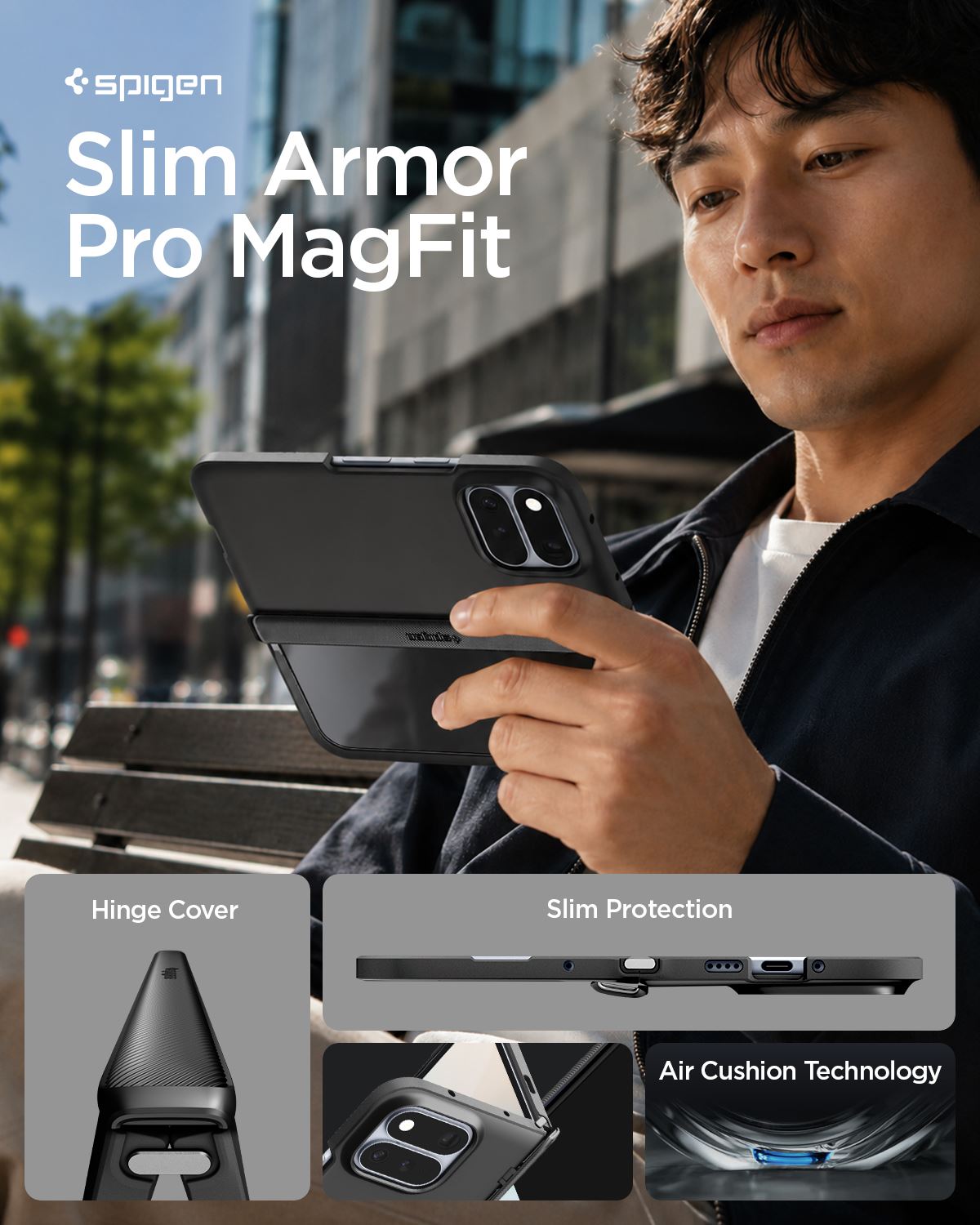 Spigen Slim Armor Pro MagSafe, black - Google Pixel 11 Pro Fold (13)