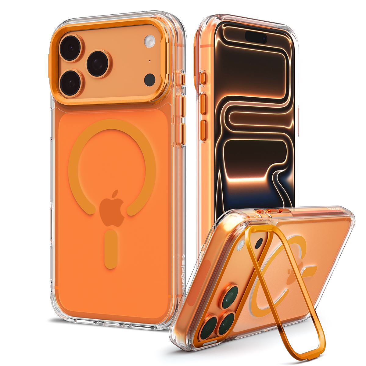 Spigen Ultra Hybrid Optik S MagSafe, clear orange - iPhone 18 Pro Max/17 Pro Max (1)