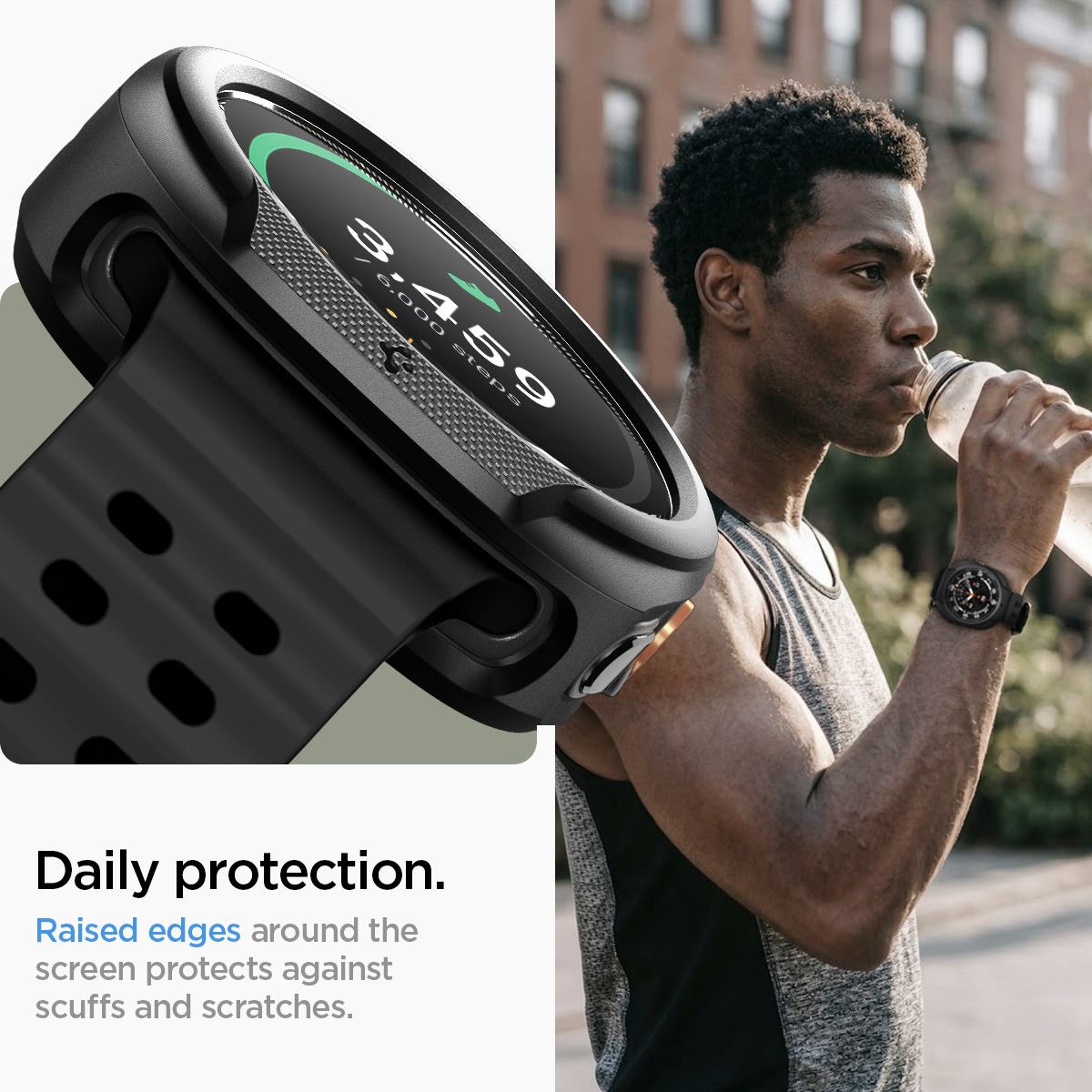 Spigen Liquid Air, matte black - Samsung Galaxy Watch Ultra 2 47mm (11)