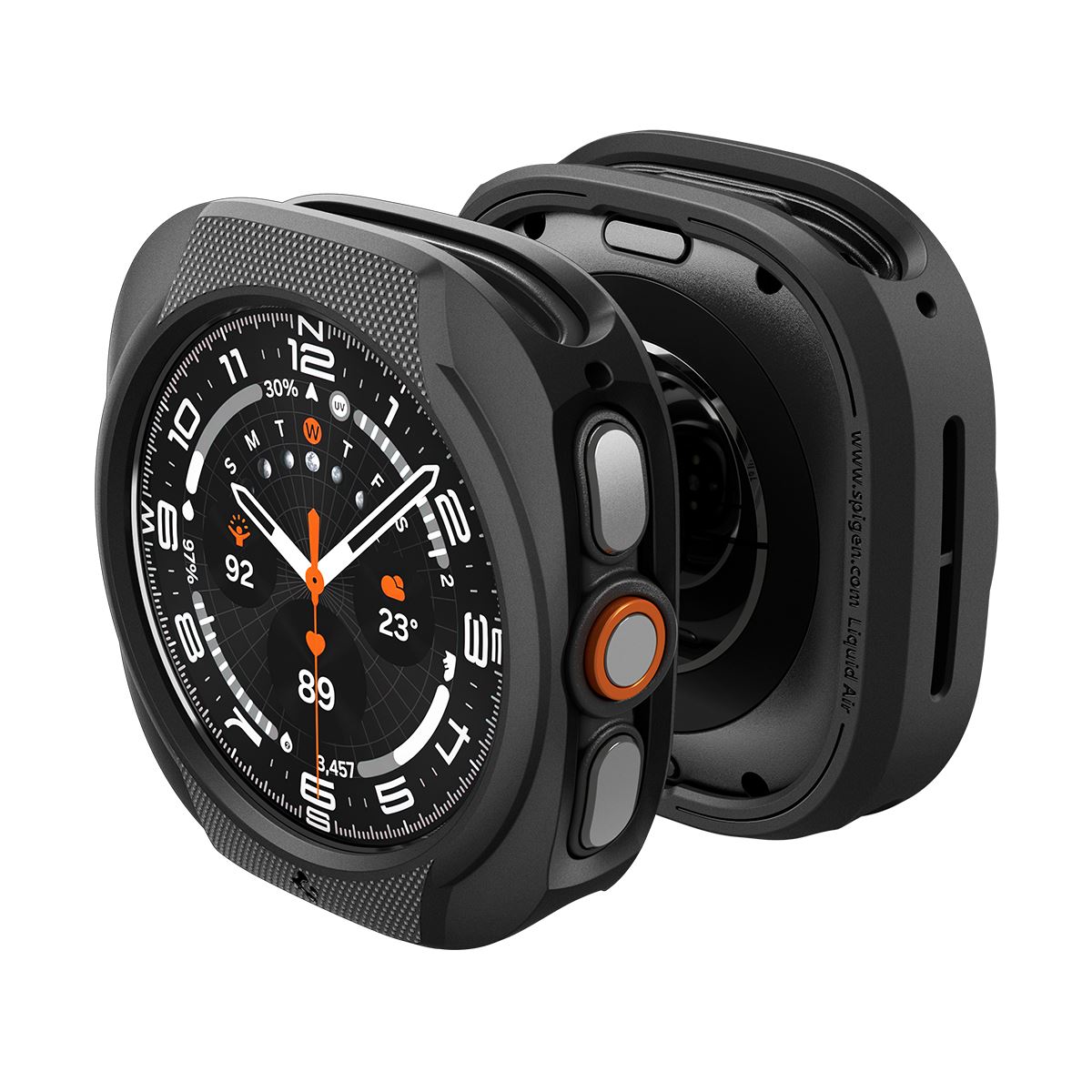 Spigen Liquid Air, matte black - Samsung Galaxy Watch Ultra 2 47mm (7)