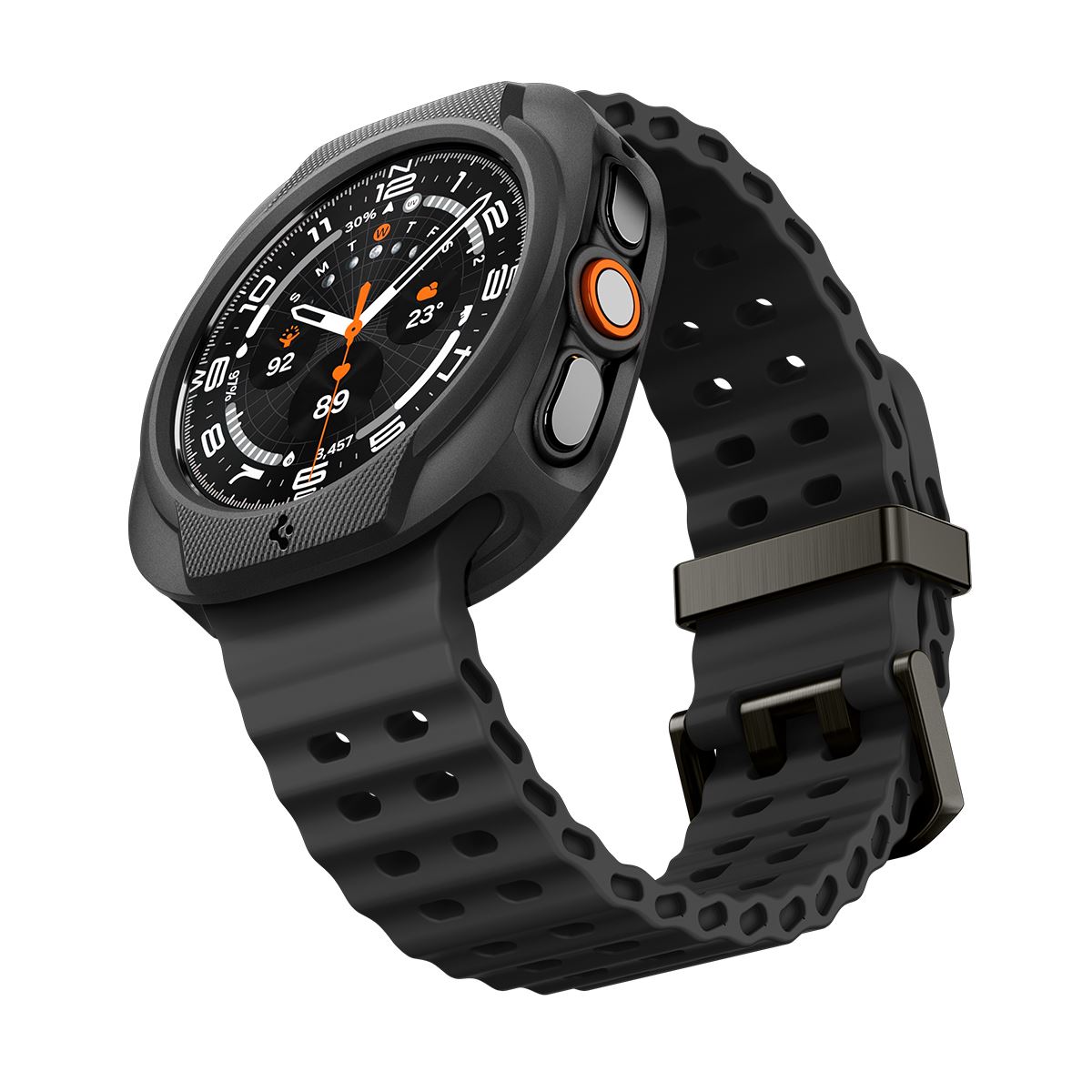 Spigen Liquid Air, matte black - Samsung Galaxy Watch Ultra 2 47mm (8)