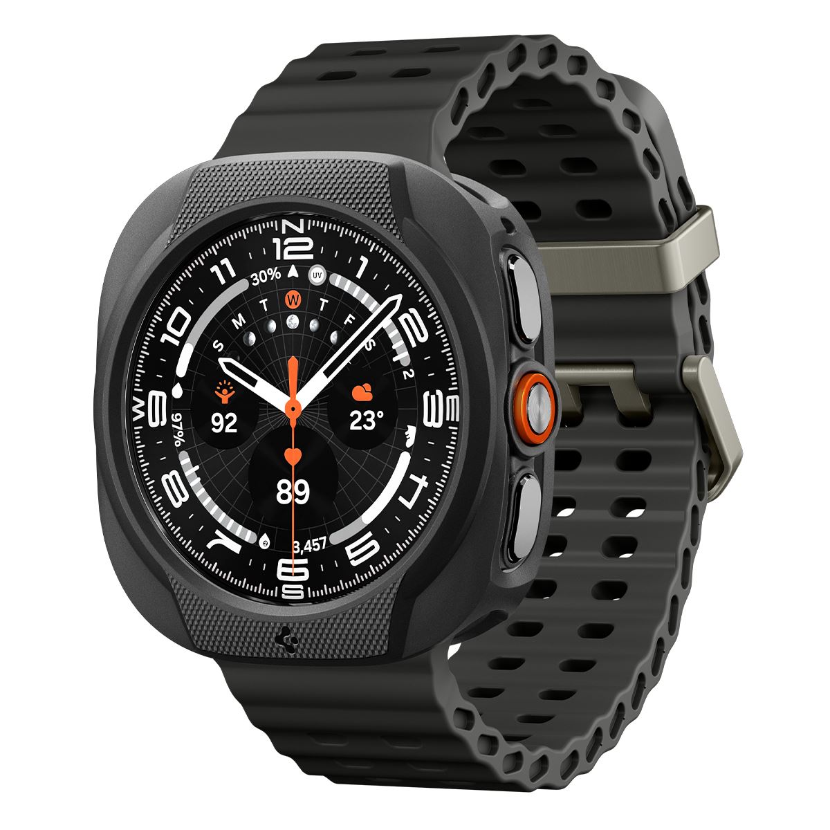 Spigen Liquid Air, matte black - Samsung Galaxy Watch Ultra 2 47mm