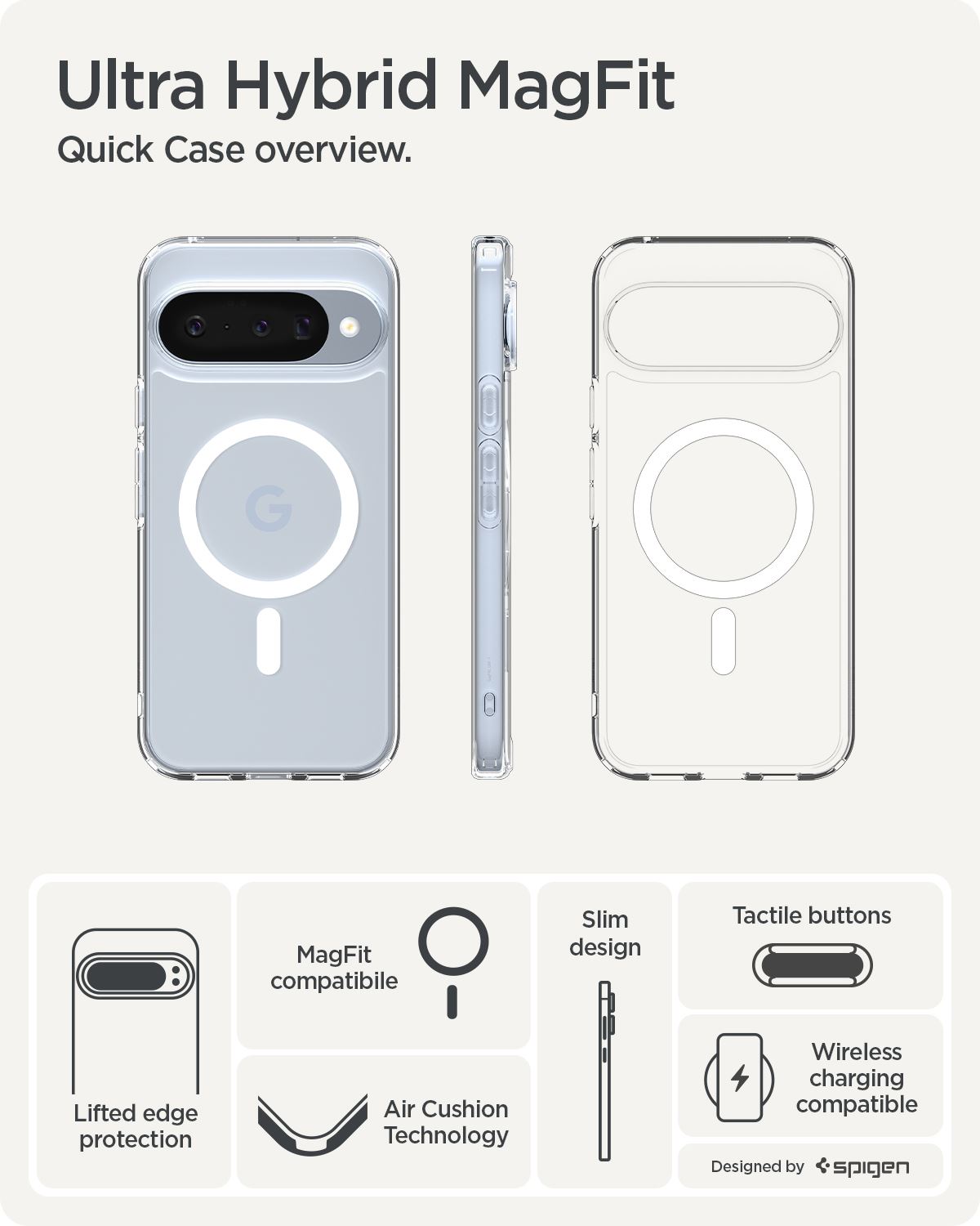 Spigen Ultra Hybrid MagSafe, clear white - Google Pixel 10 Pro/Pixel 10 (12)