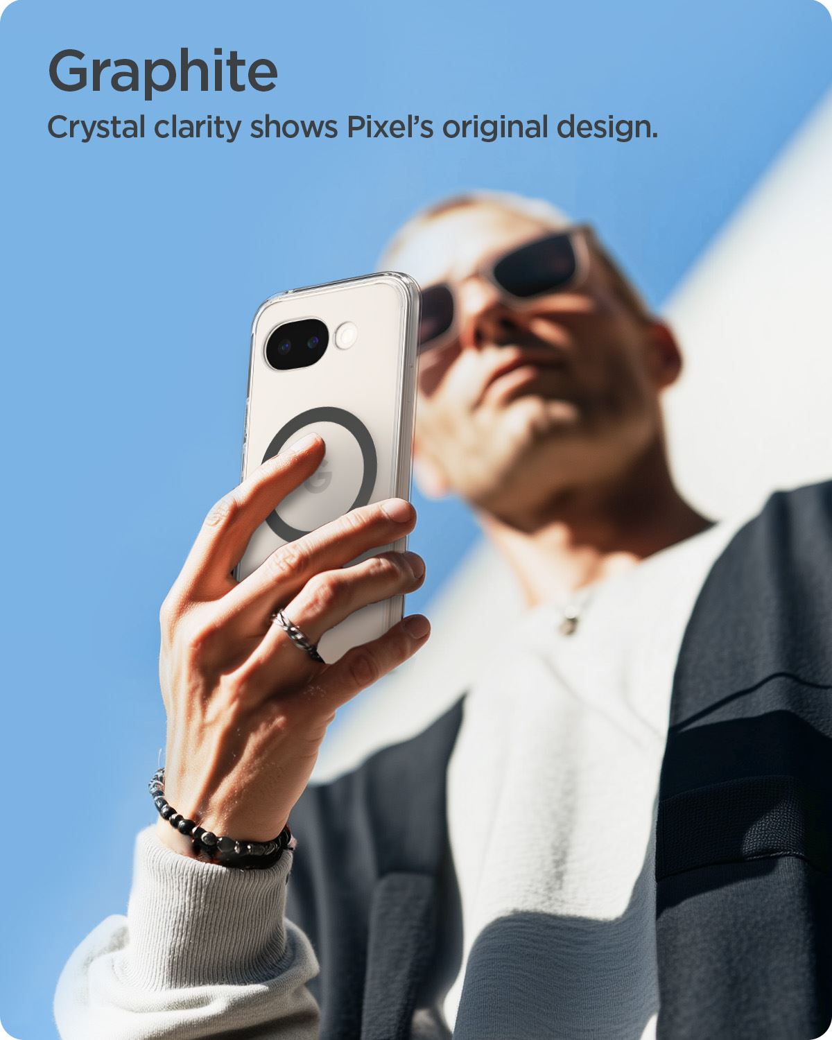 Spigen Ultra Hybrid MagSafe, clear graphite - Google Pixel 10a (9)