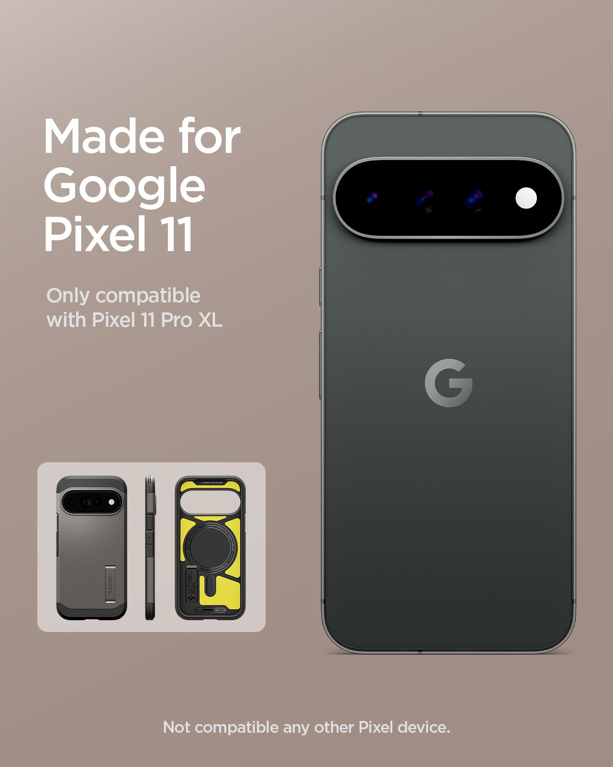 Spigen Tough Armor MagSafe, gunmetal - Google Pixel 11 Pro XL (13)