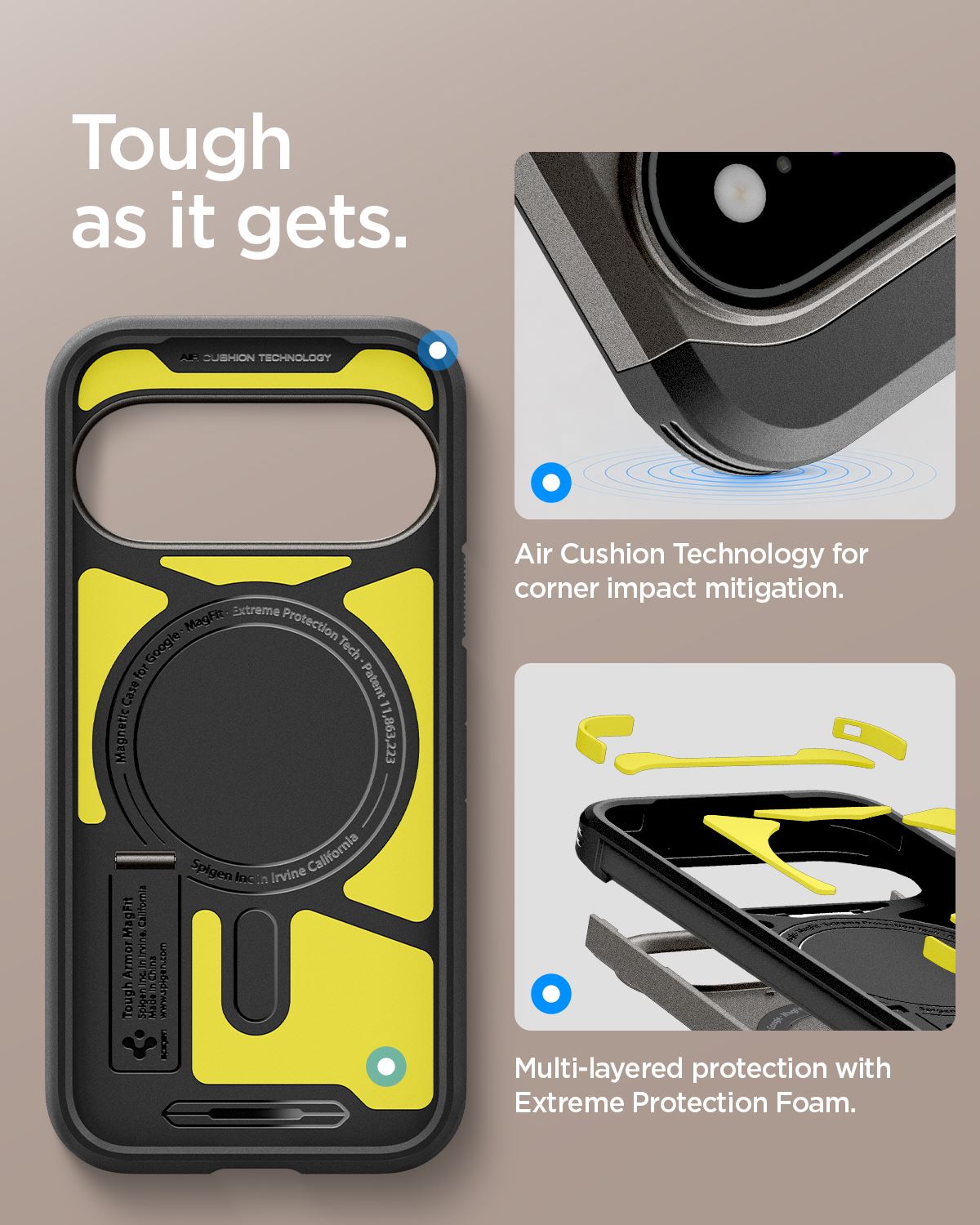 Spigen Tough Armor MagSafe, gunmetal - Google Pixel 11 Pro XL (16)