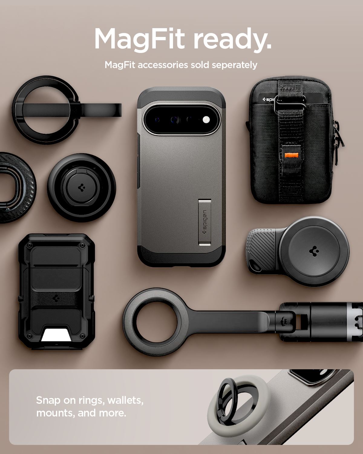 Spigen Tough Armor MagSafe, gunmetal - Google Pixel 11 Pro XL (18)