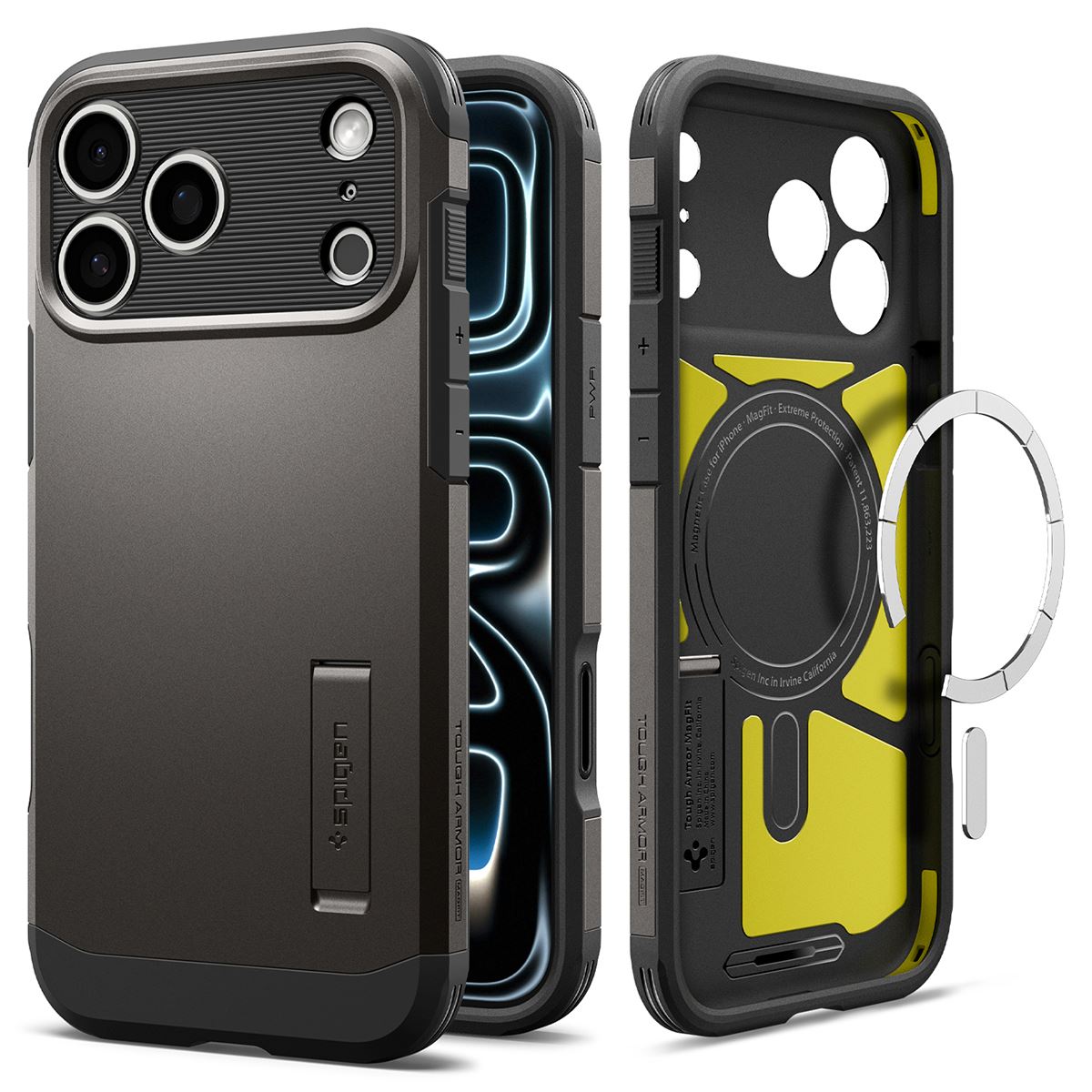 Spigen Tough Armor T MagSafe, gunmetal - iPhone 18 Pro/17 Pro (6)