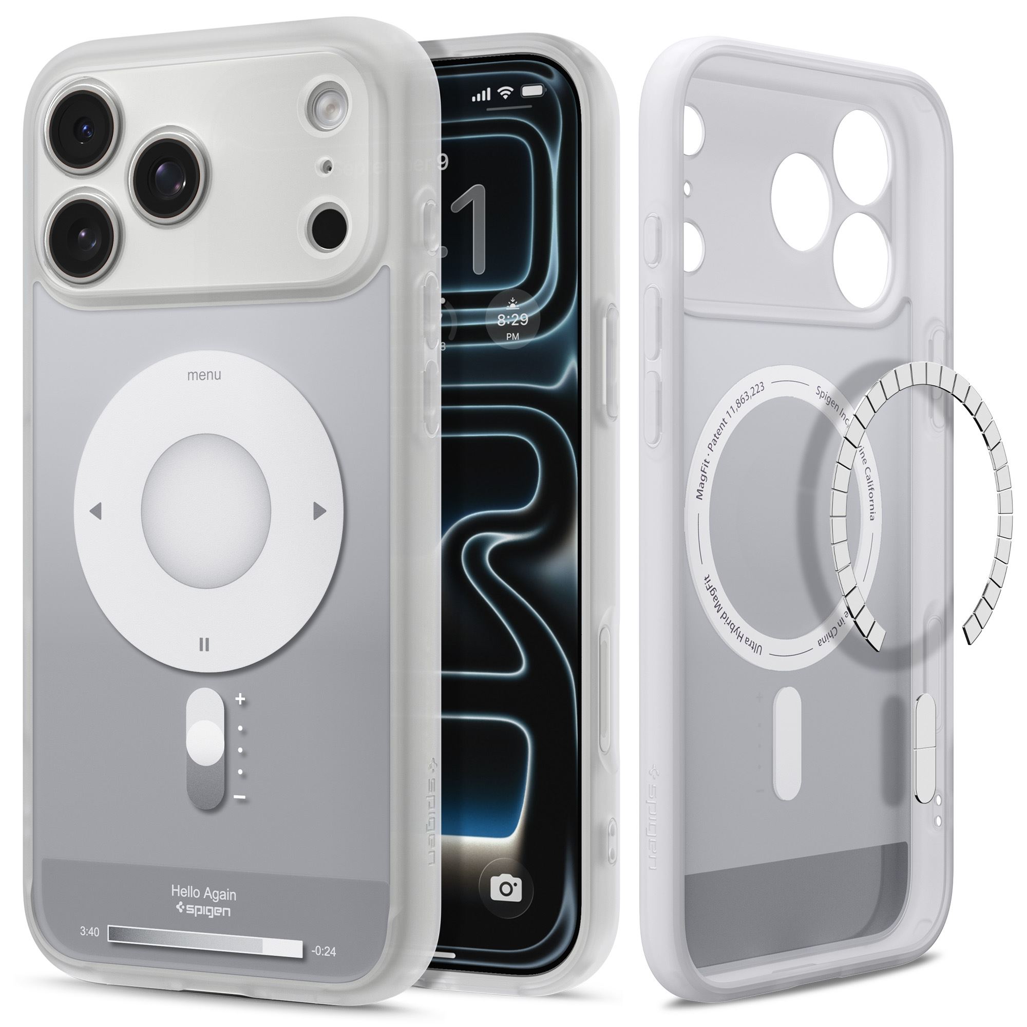 Spigen Ultra Hybrid MagSafe, classic silver - iPhone 18 Pro/17 Pro (3)