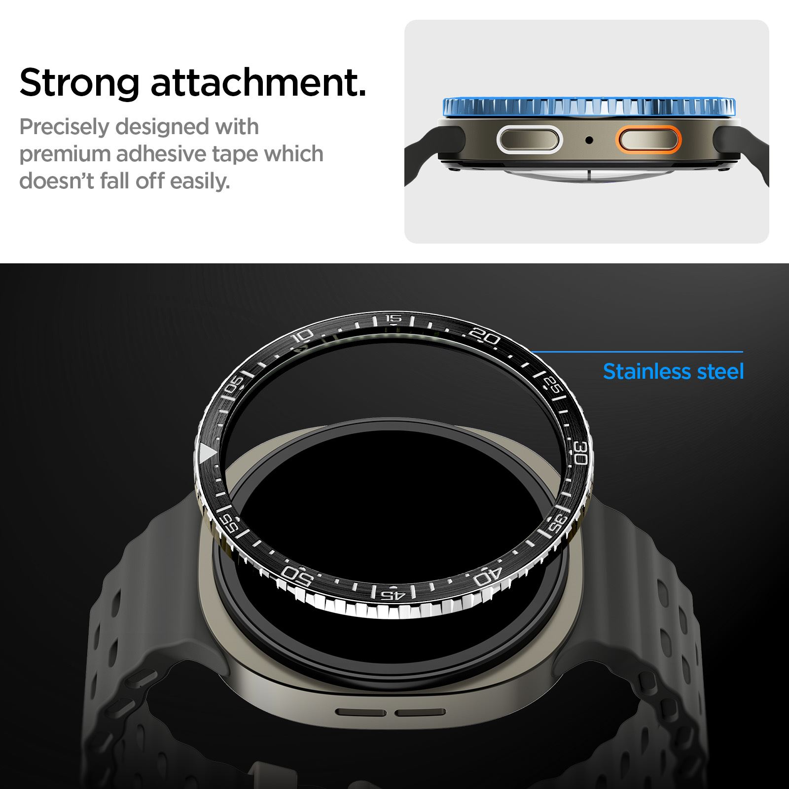 Spigen Bezel Tune (Diver), black - Samsung Galaxy Watch 8 (44mm) (13)