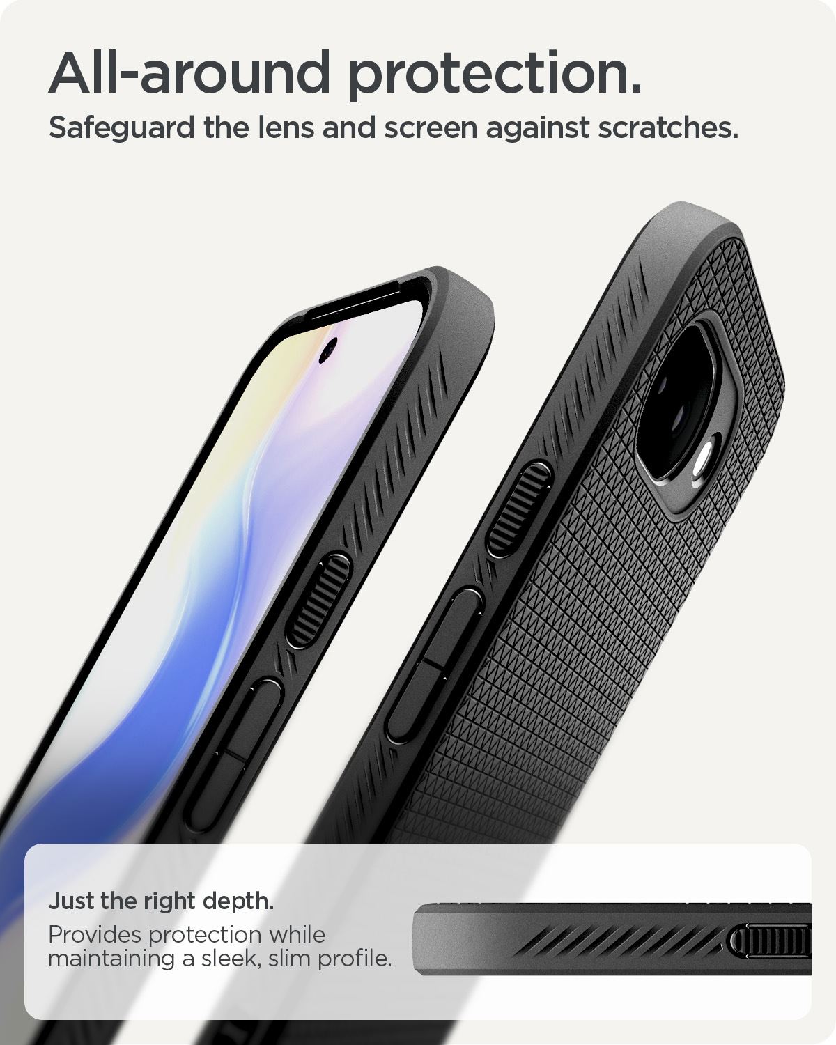 Spigen Liquid Air, matte black - Google Pixel 10a (14)