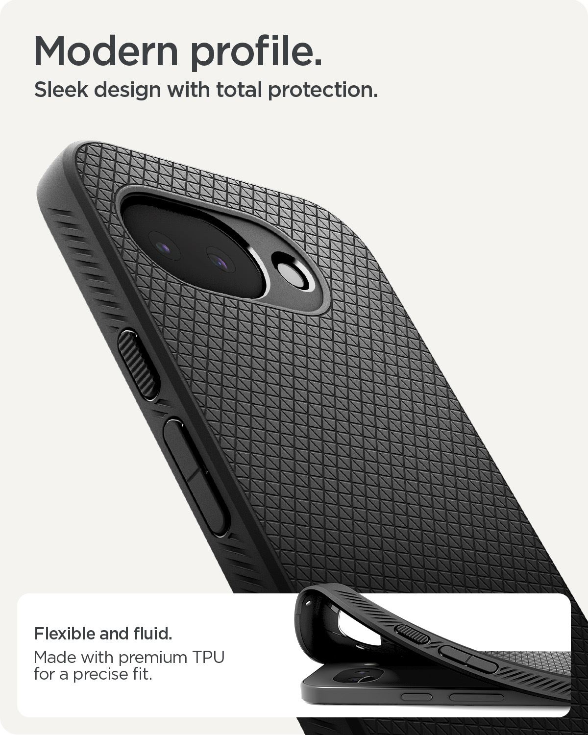 Spigen Liquid Air, matte black - Google Pixel 10a (16)