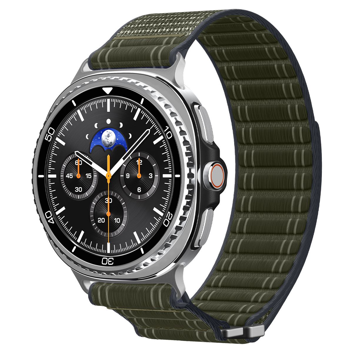 Spigen Fabric Band (hook-and-loop), green - Samsung Galaxy Watch 8 46mm/44mm/40mm (1)