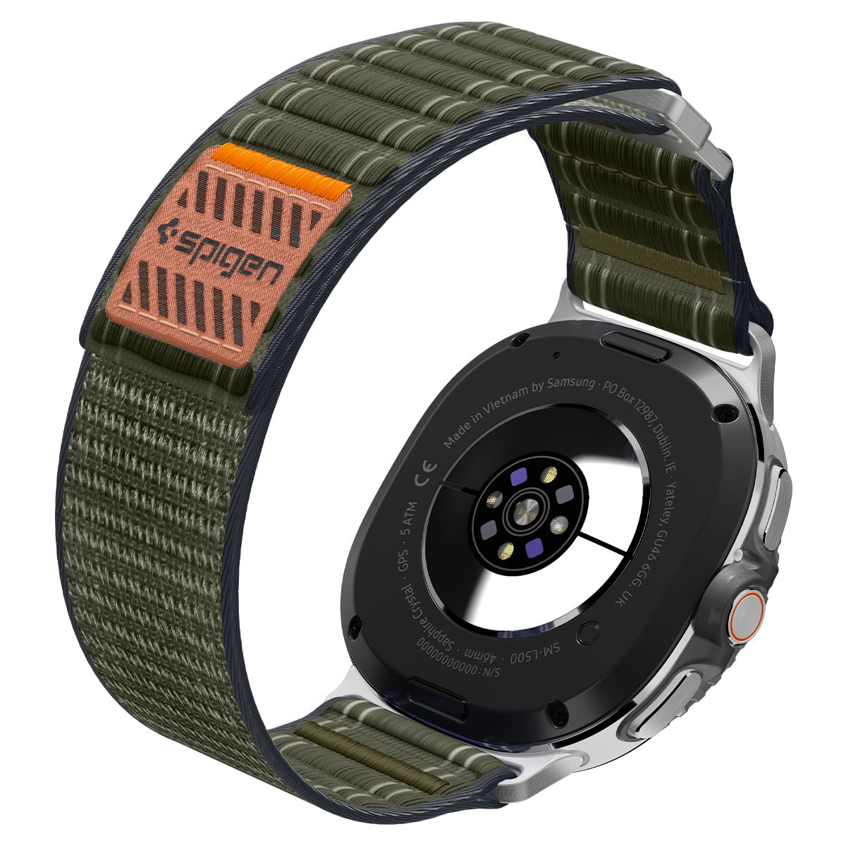 Spigen Fabric Band (hook-and-loop), green - Samsung Galaxy Watch 8 46mm/44mm/40mm (8)
