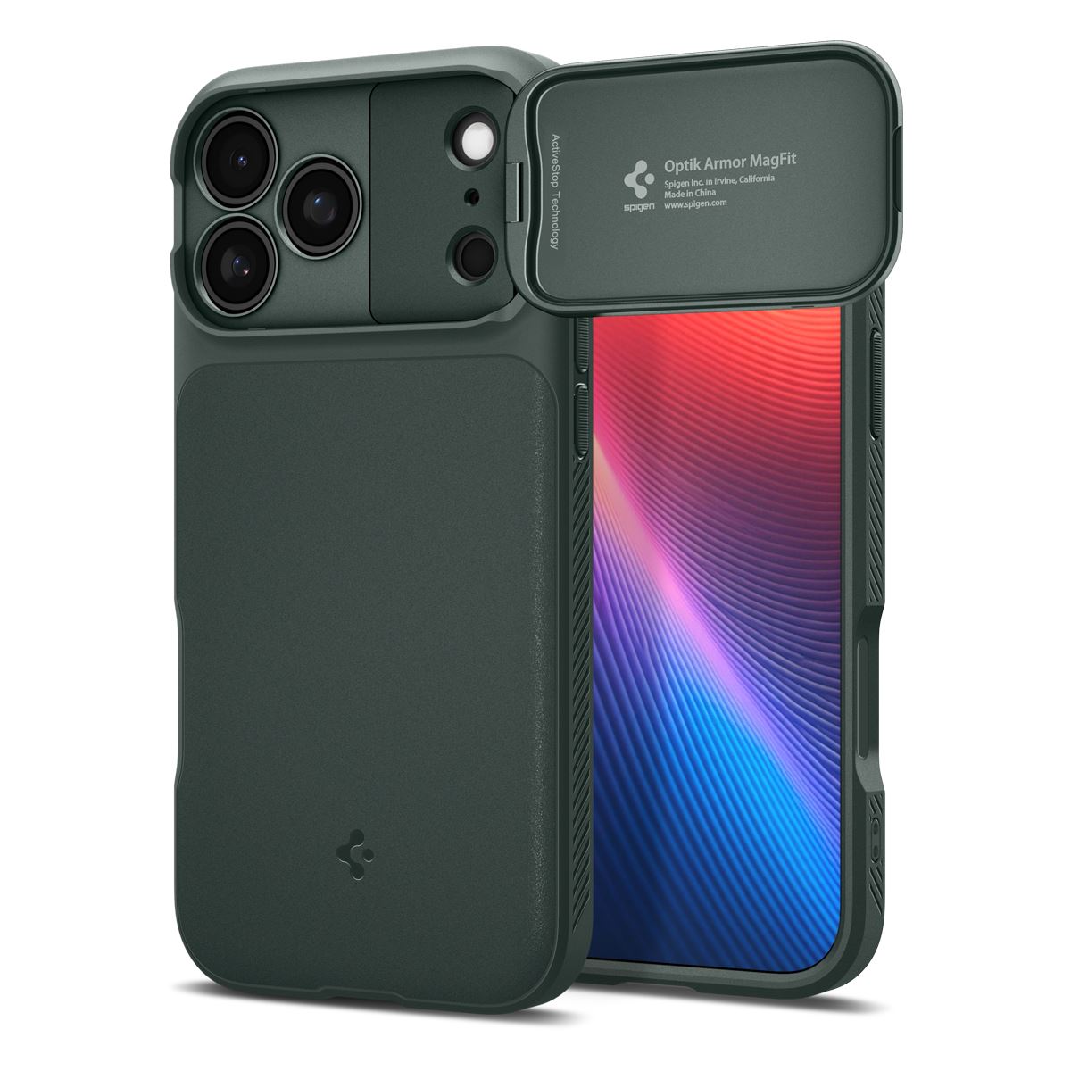 Spigen Optik Armor MagSafe, abyss green - iPhone 17 Pro