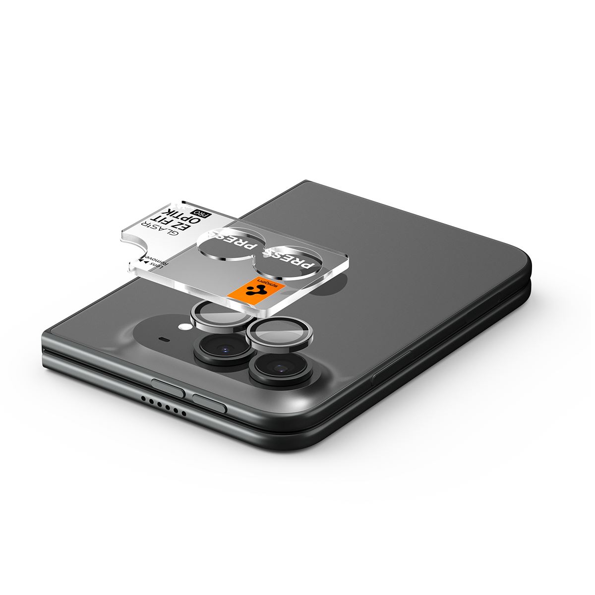 Spigen Glass tR EZ Fit Optik Pro 2 Pack, white - iPhone Duo (5)