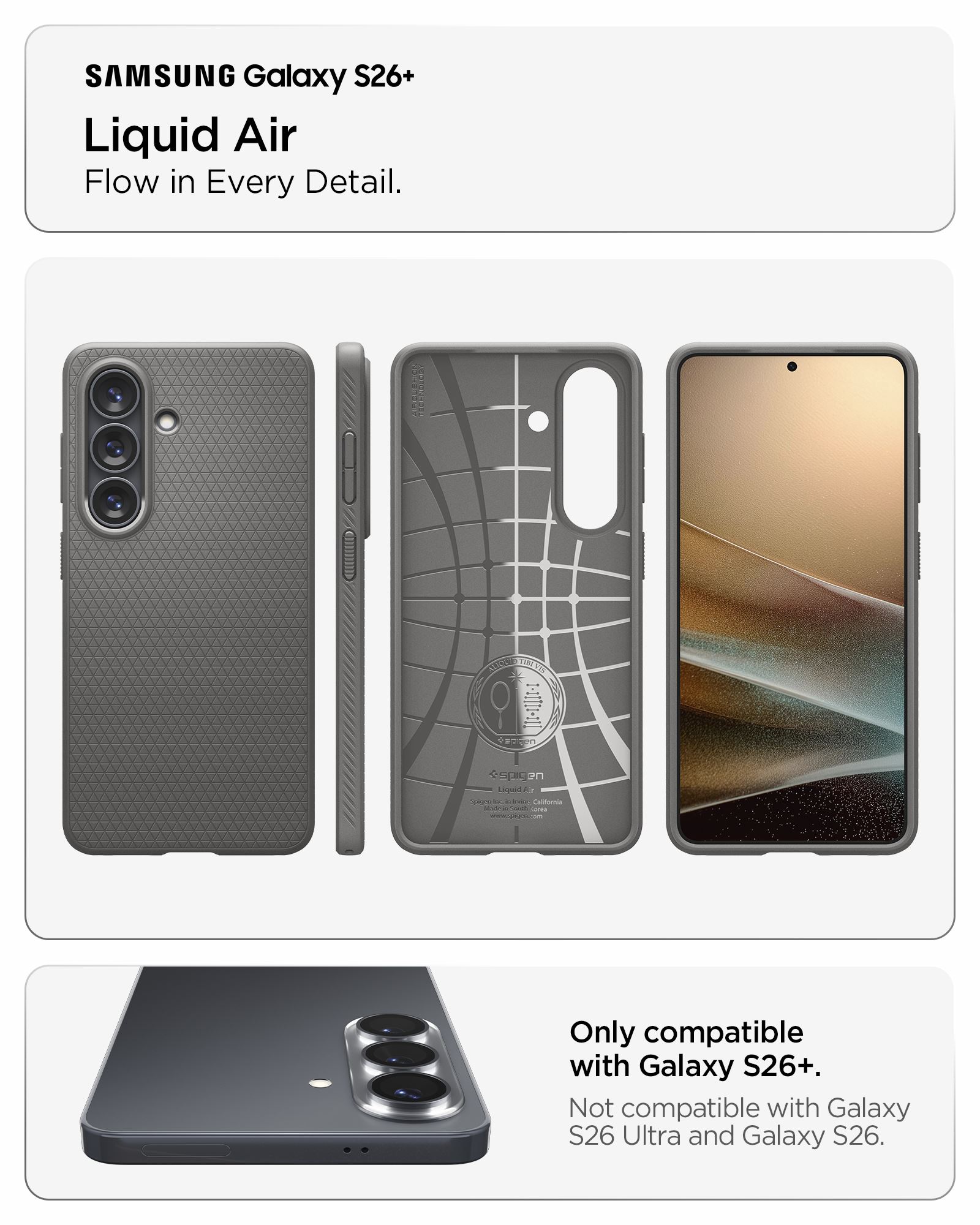 Spigen Liquid Air, marble gray - Samsung Galaxy S26+ (16)