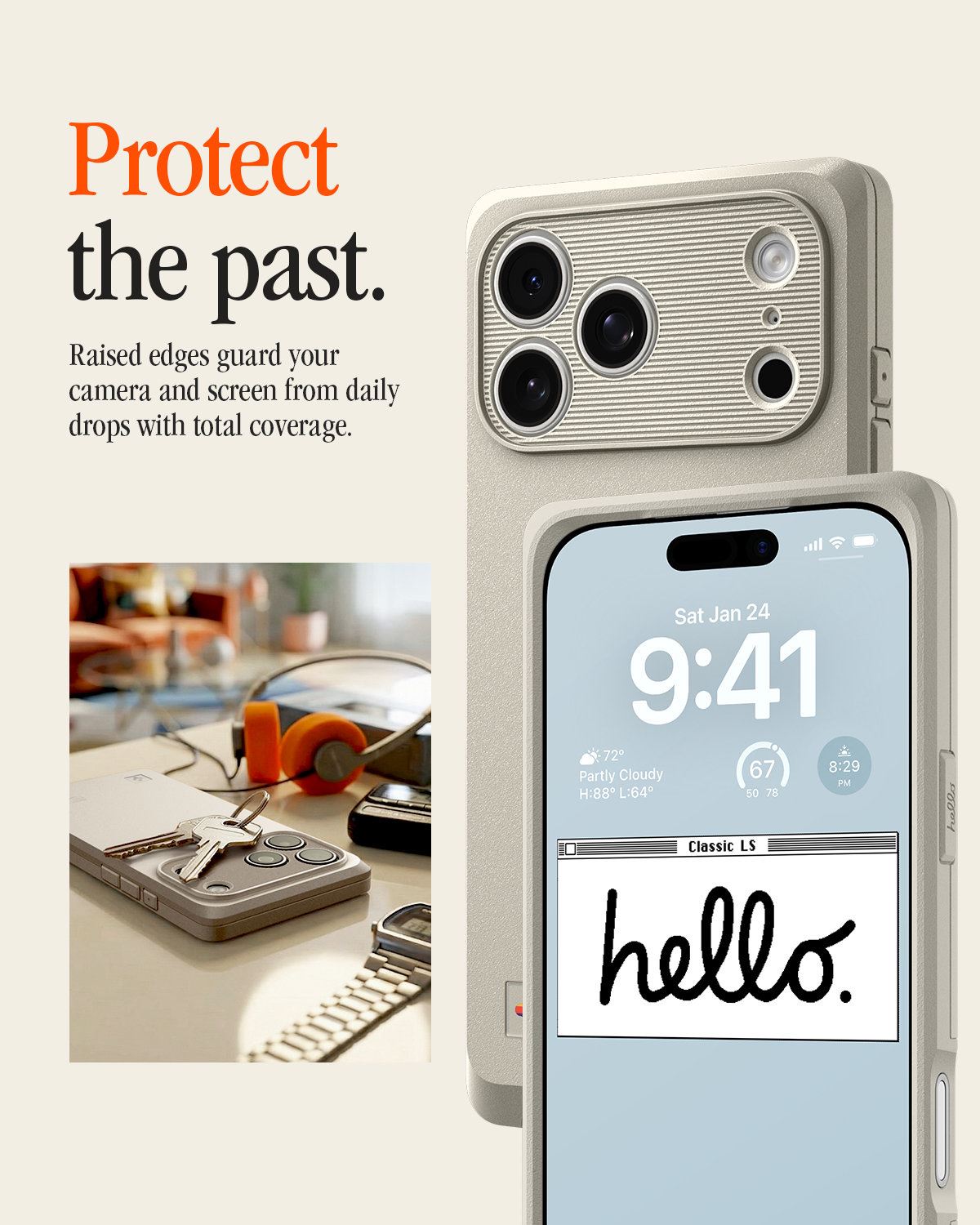 Spigen Classic LS MagSafe, stone - iPhone 17 Pro Max (13)