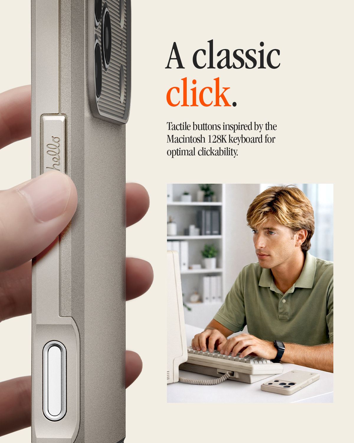 Spigen Classic LS MagSafe, stone - iPhone 17 Pro Max (14)