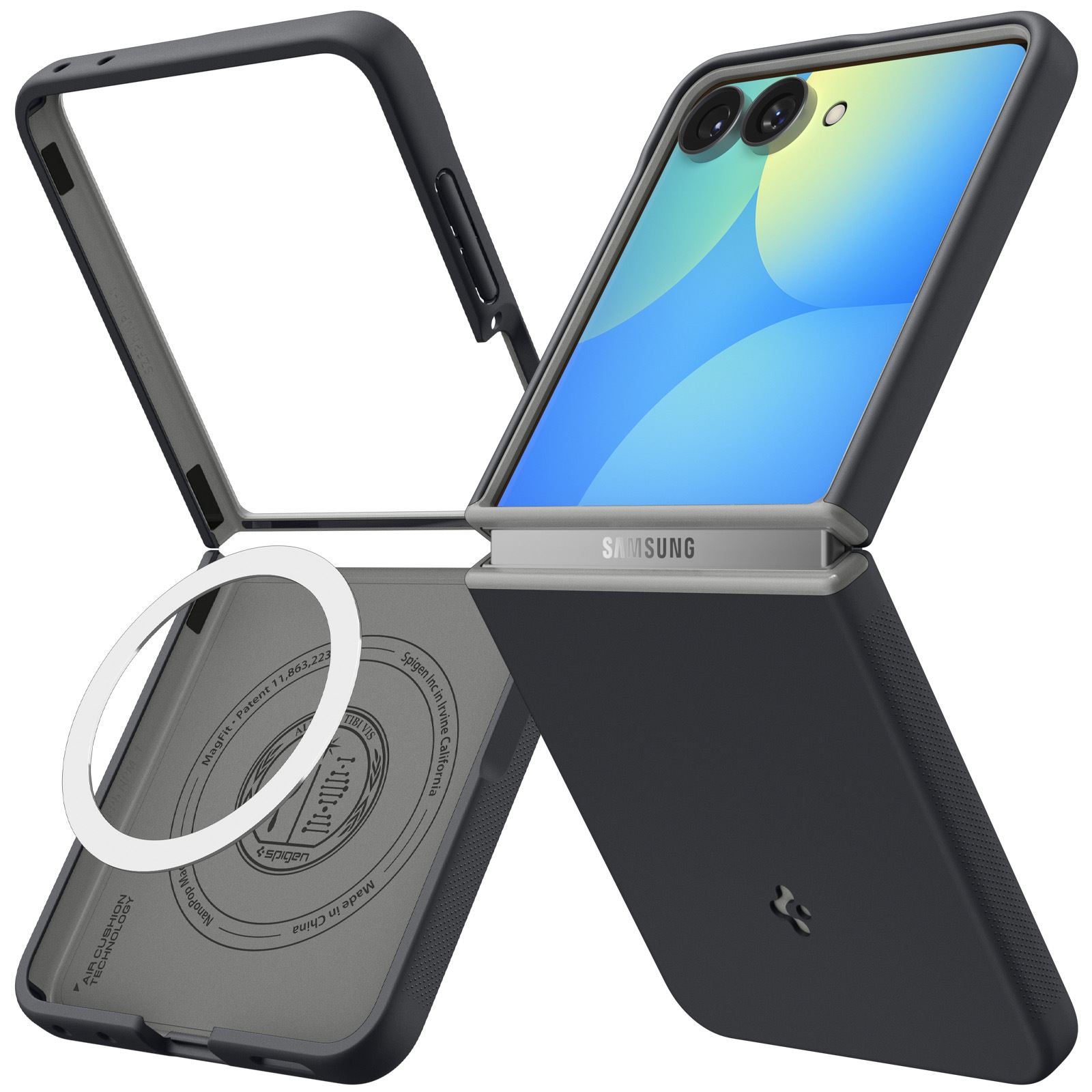 Spigen Nano Pop MagSafe, black sesame - Samsung Galaxy Z Flip8 (2)