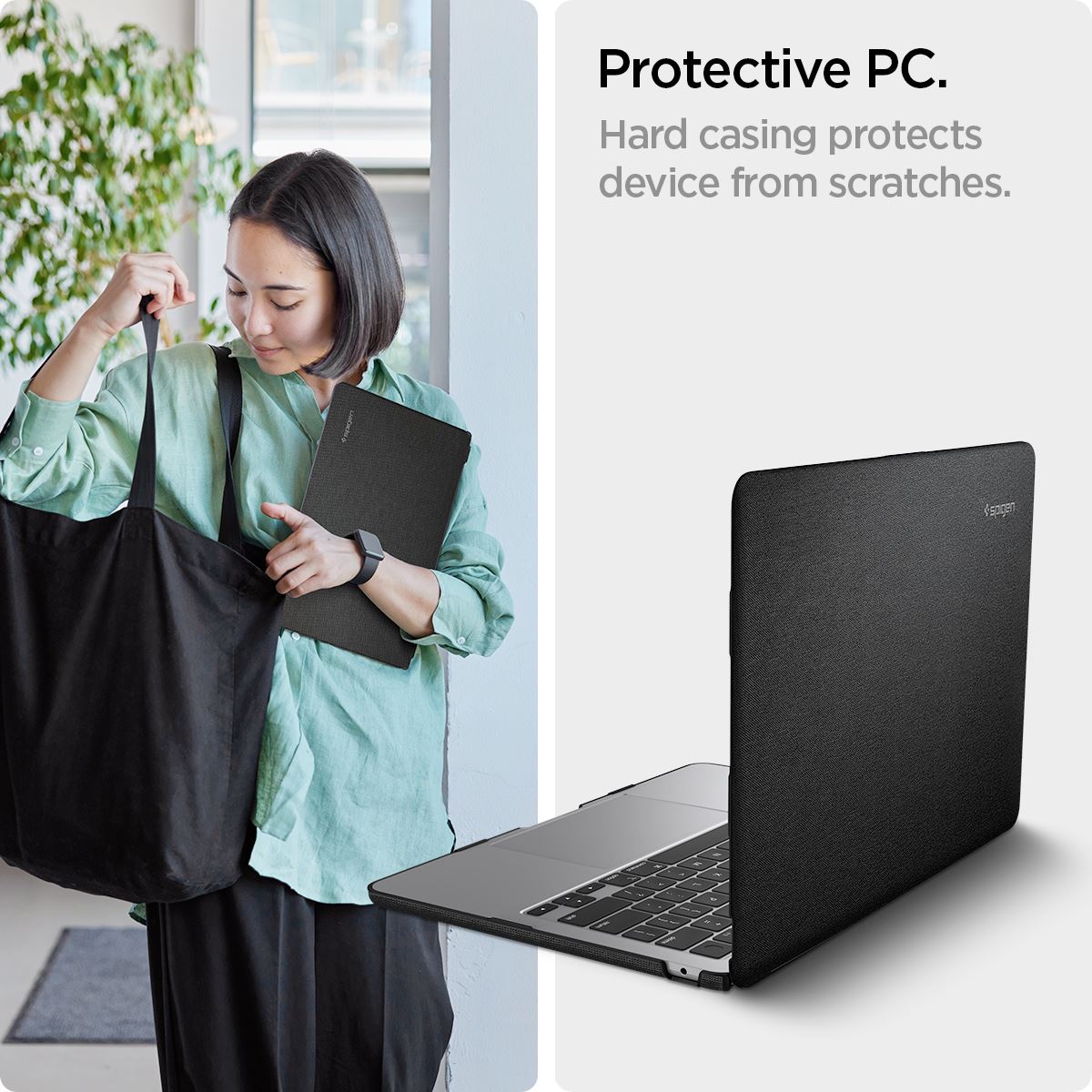 Spigen Urban Fit, heather gray - MacBook Air 13" M4 2025/M3 2024/M2 2022 (9)