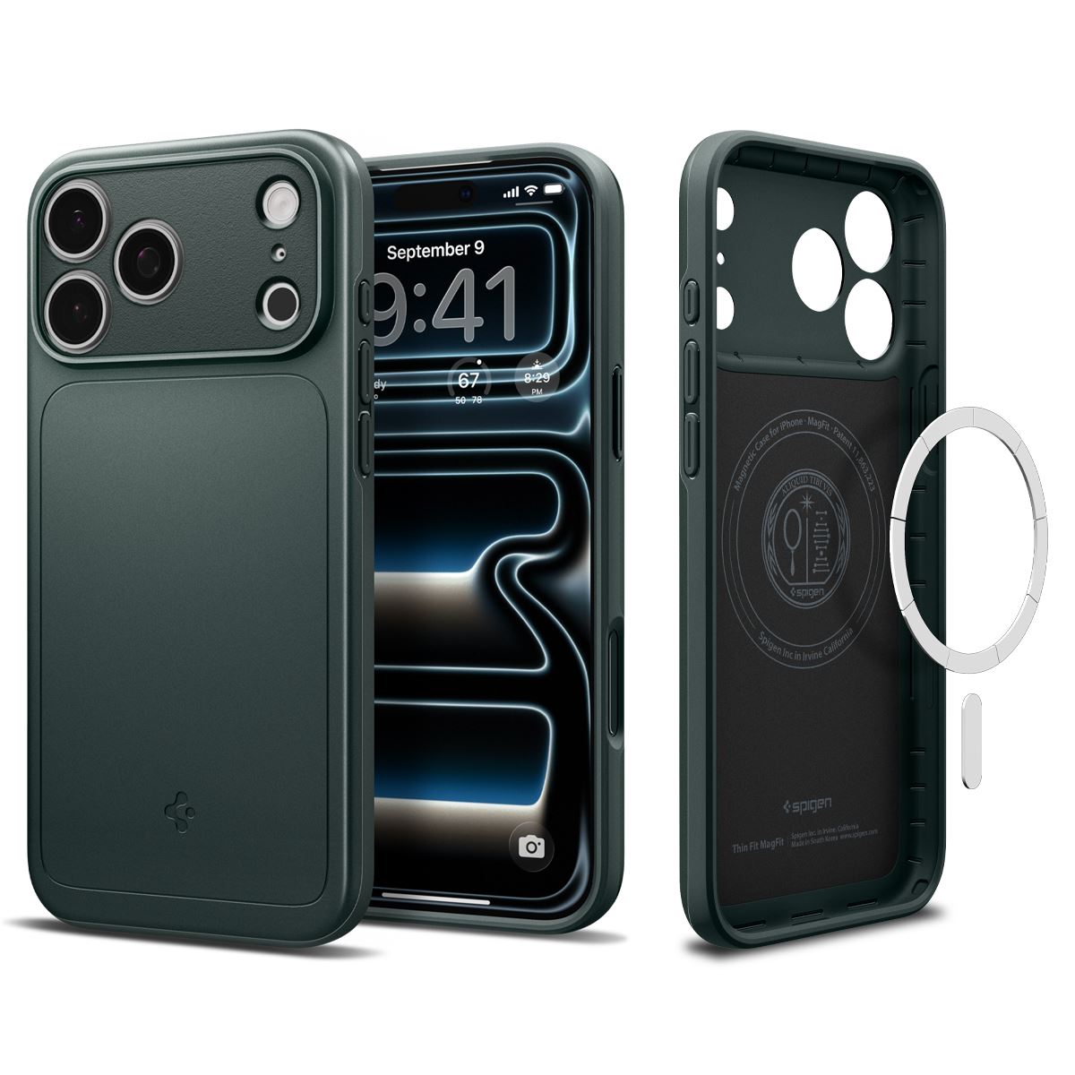 Spigen Thin Fit MagSafe, abyss green - iPhone 18 Pro/17 Pro (2)