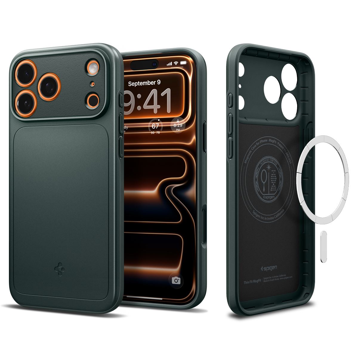 Spigen Thin Fit MagSafe, abyss green - iPhone 18 Pro/17 Pro (3)