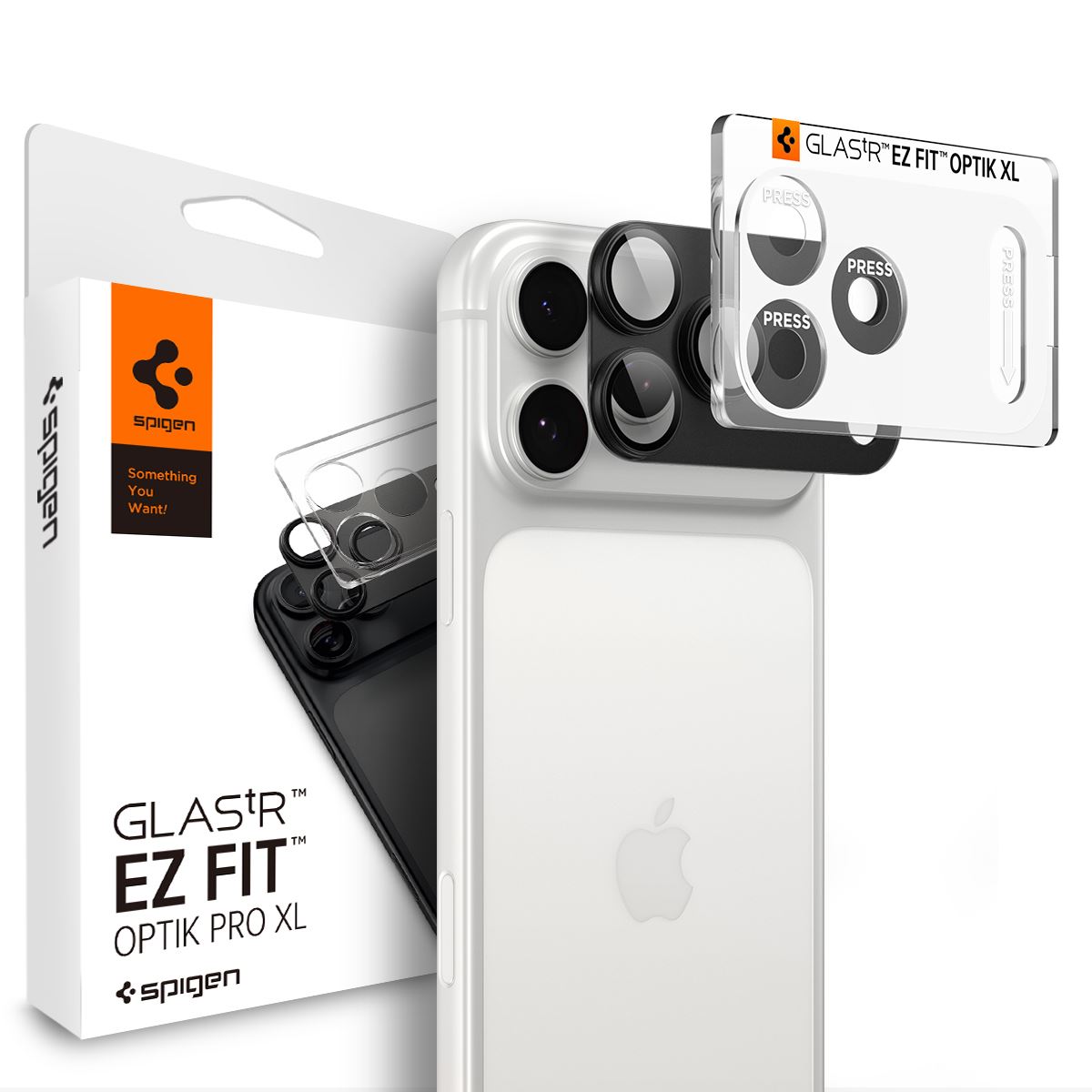 Spigen Glass tR EZ Fit Optik Pro XL 1 Pack, dark gray - iPhone 18 Pro